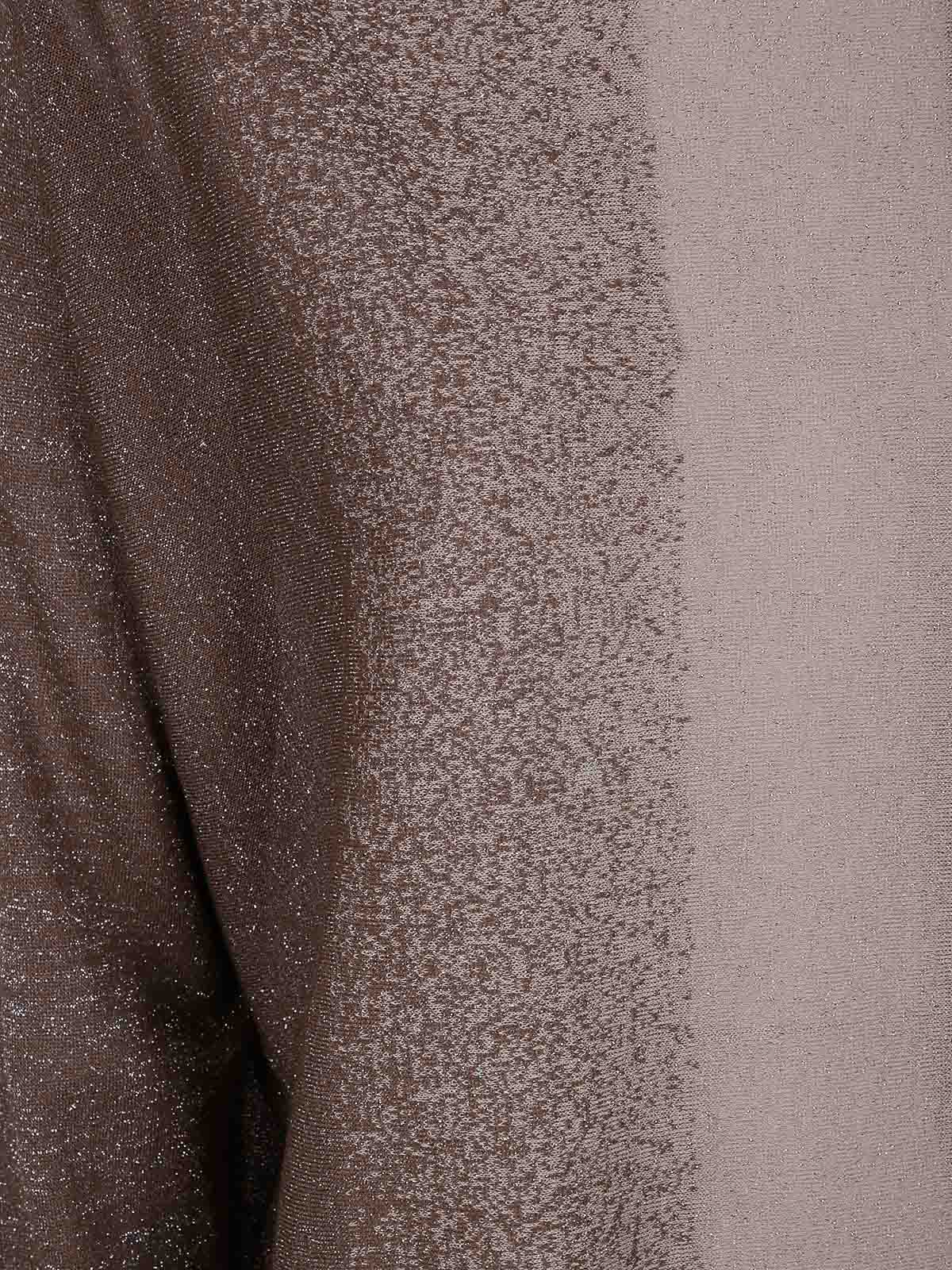 D Exterior Funded Lux Long Sleeves Oversized T-shirt In Nude & Neutrals