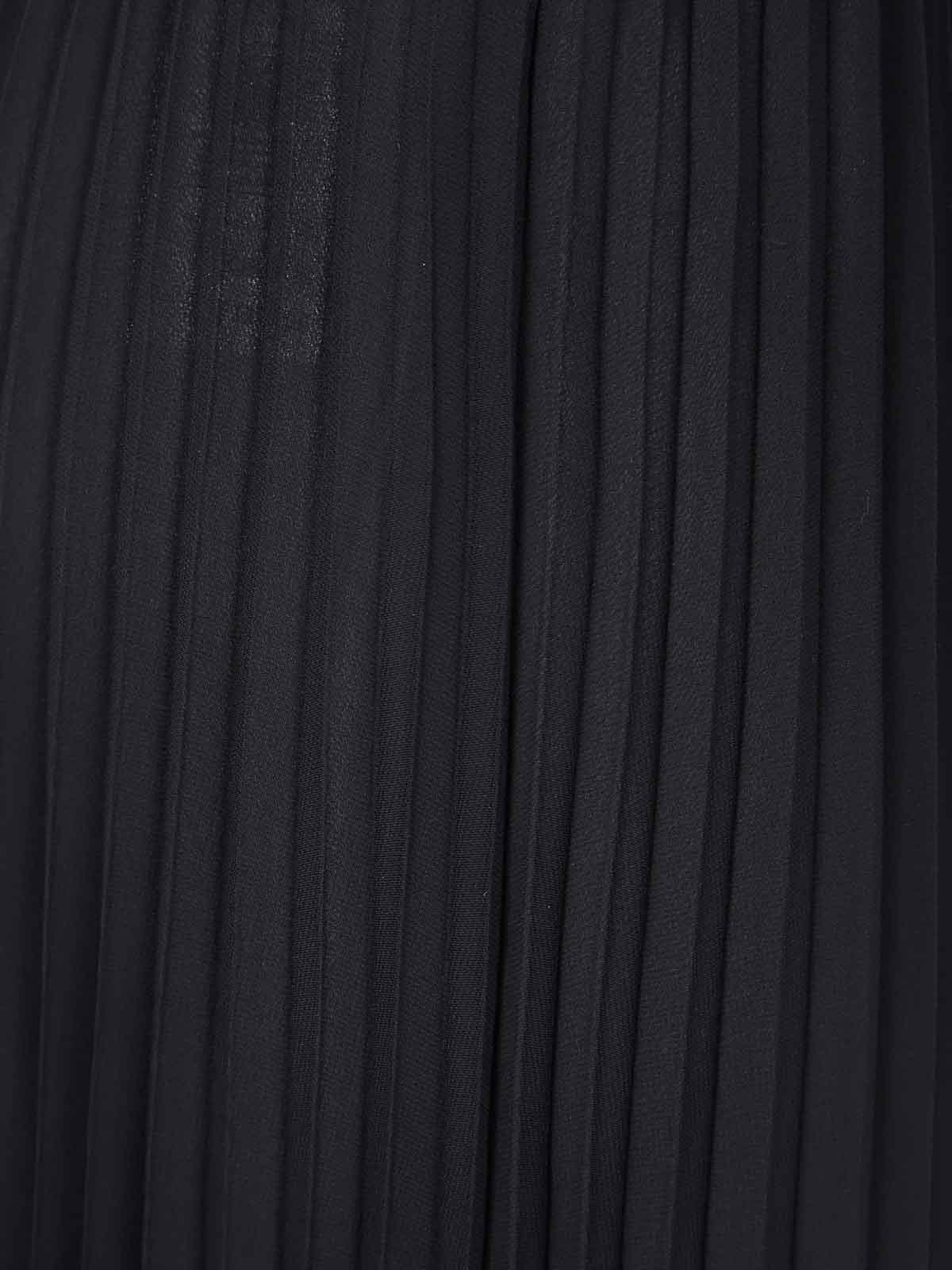 Emporio Armani Pleated Trousers In Technical Georgette In Black