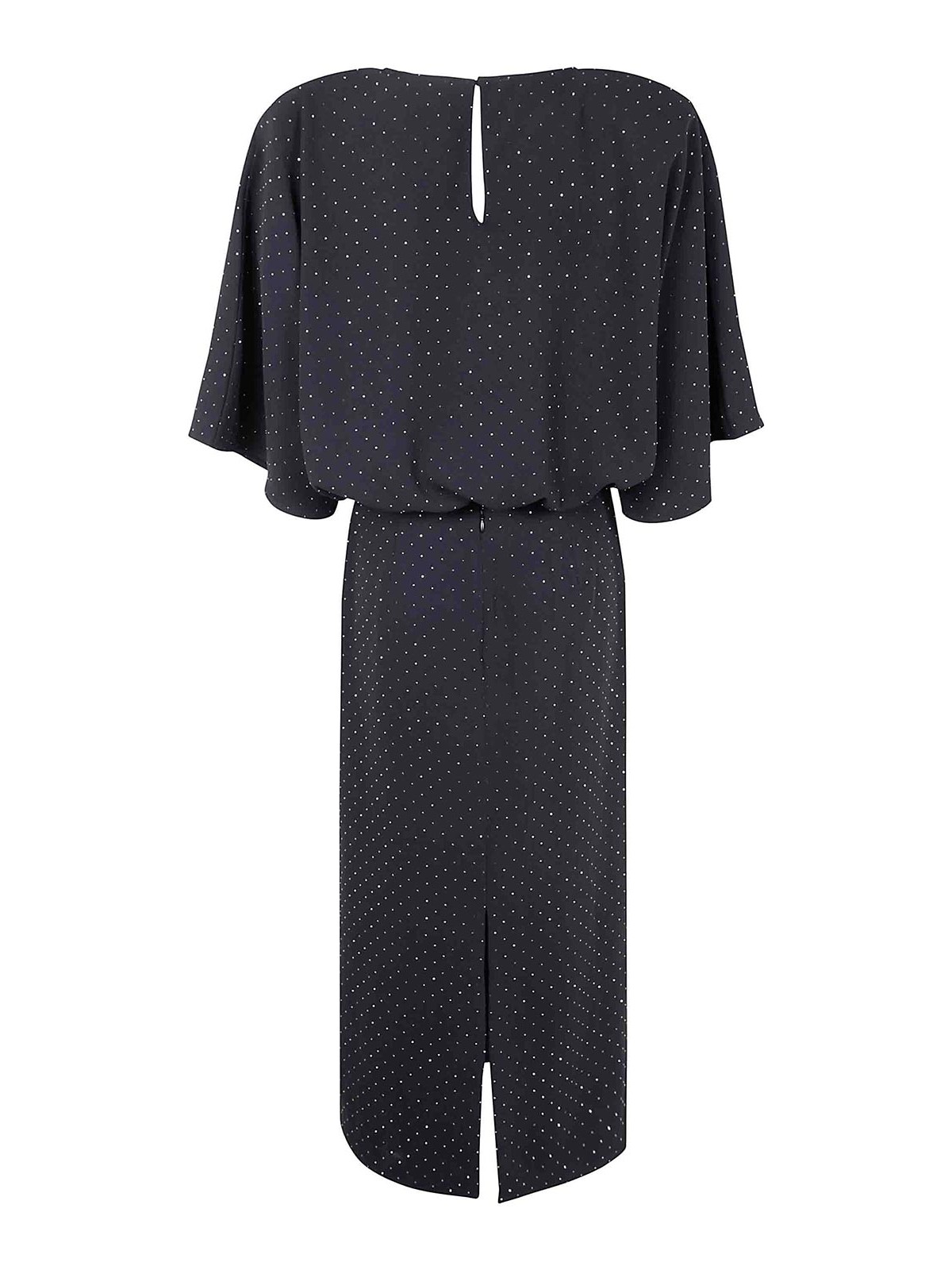 Essentiel Antwerp Handsome Rhinestone Midi Dress In Black