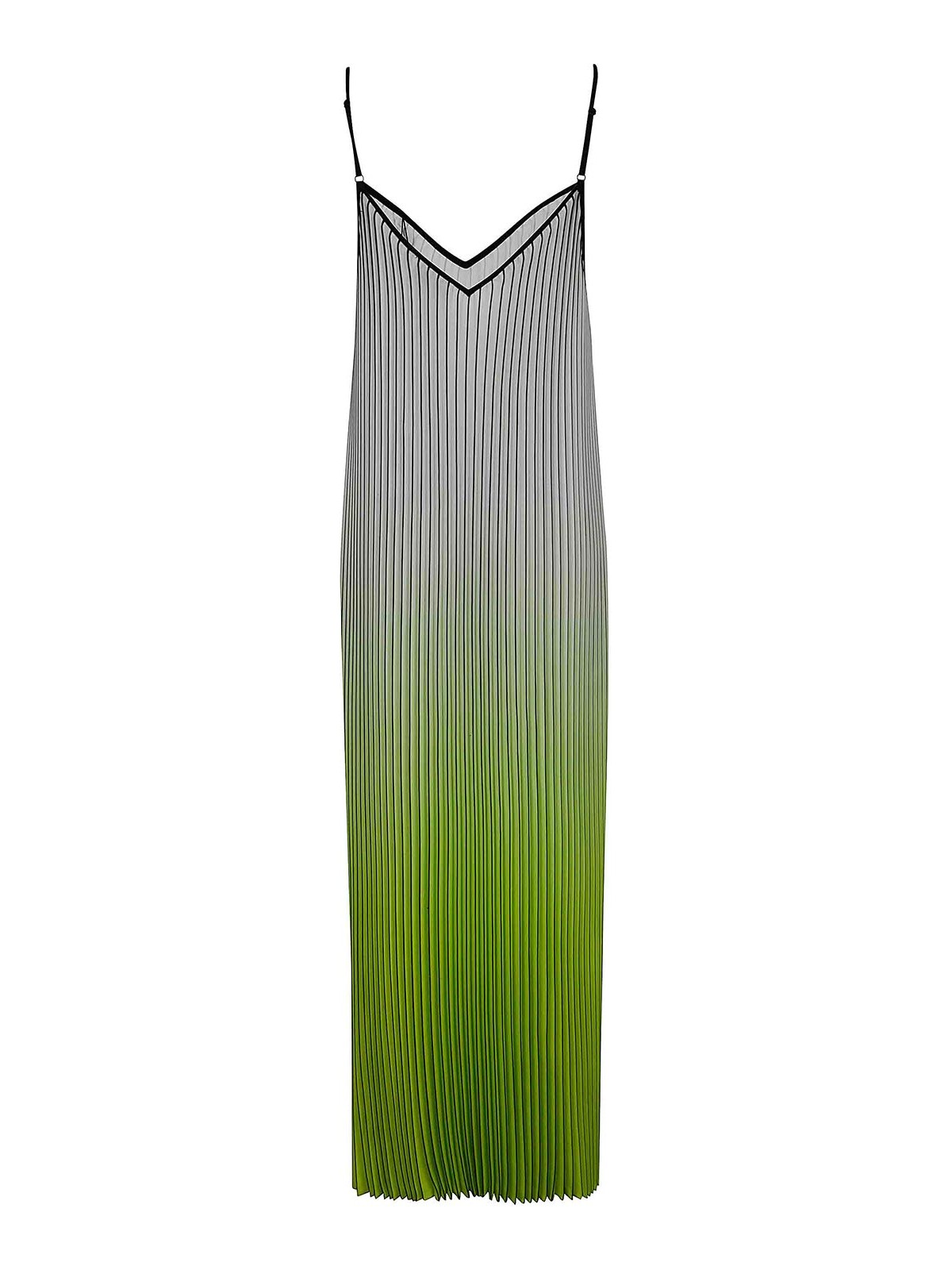 Essentiel Antwerp Haurus Pleated Maxi Dress In Green
