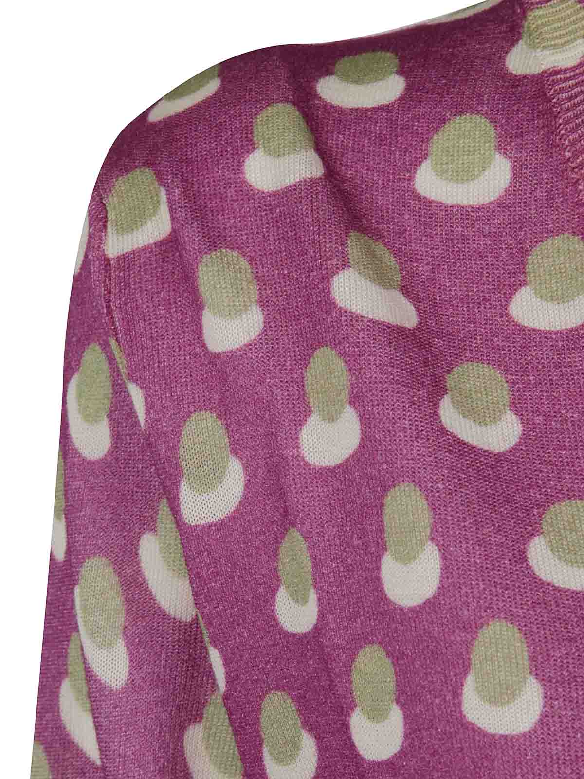 In Bed With You Printed V Neck Sweater In Pink