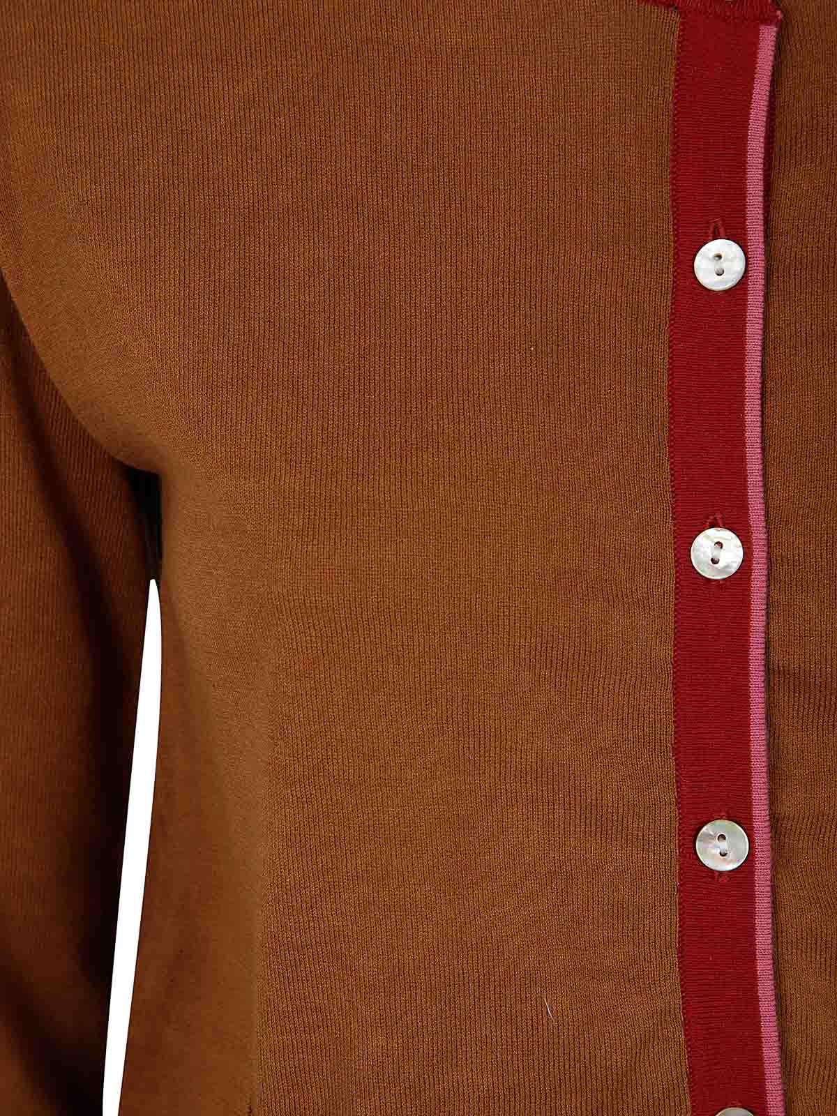 In Bed With You Korean Neck Solid Colorful Edges Sweater By In Bed Wit In Brown