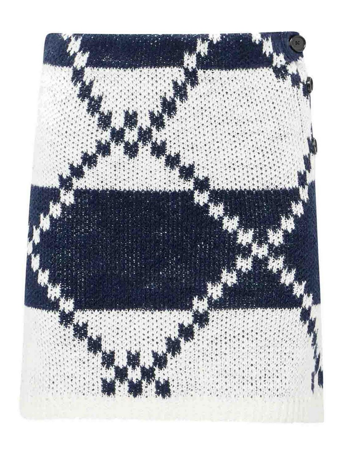 Jw Anderson Fair Isle-knit Mini Skirt In White
