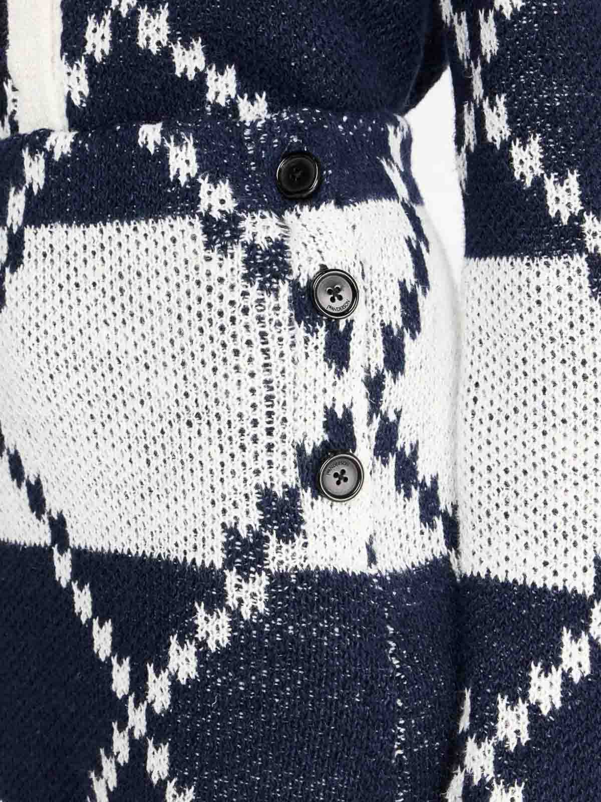 Jw Anderson Fair Isle-knit Mini Skirt In White