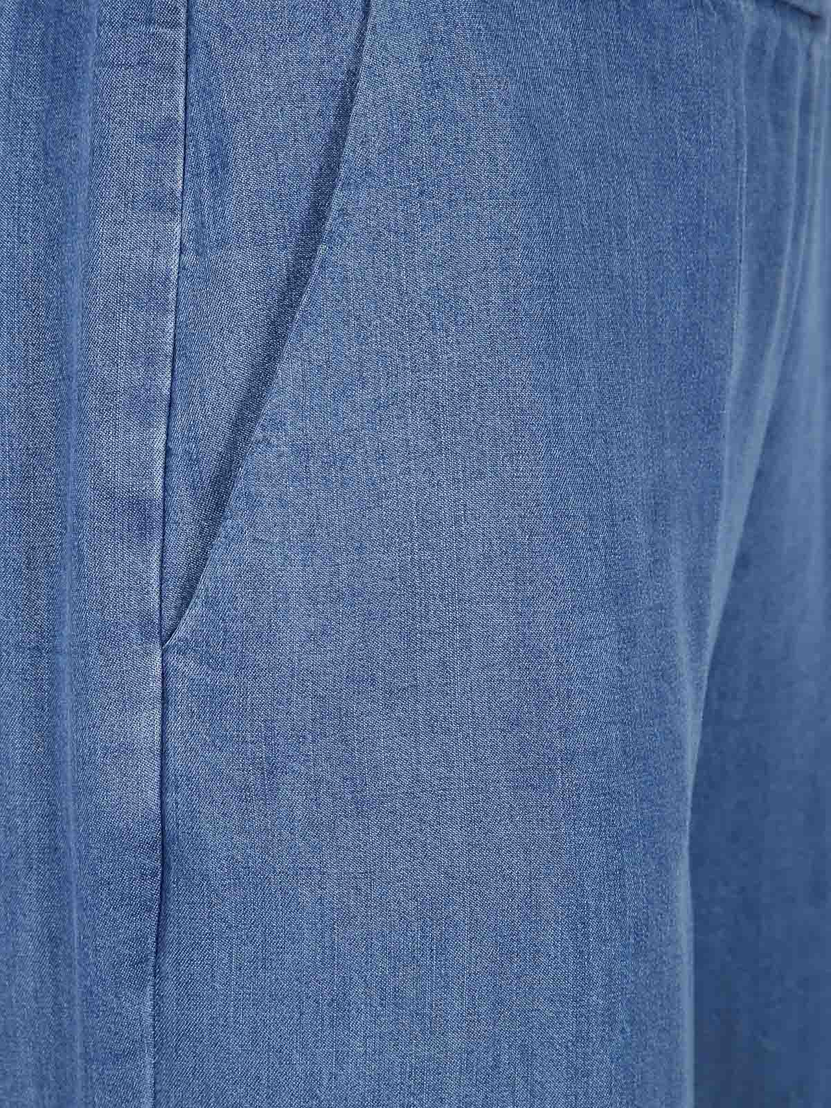 Kiltie Kirk Wide Leg Trousers In Blue