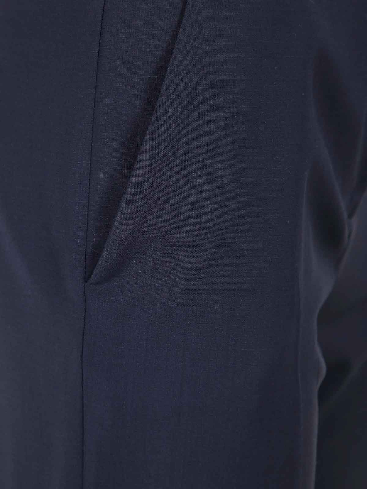 Kiltie Andrew Wide Leg Trousers In Blue