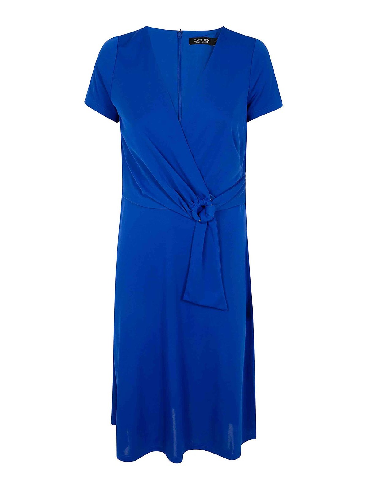 Ralph Lauren Classic Elastic Trousers With Zip In Front In Blue
