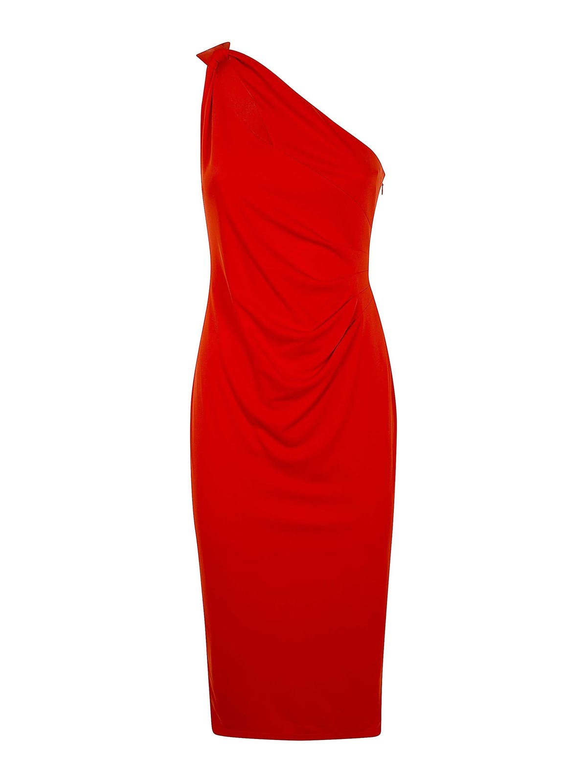 Ralph Lauren Elastic Waisted Trousers With Sartin Details In Orange