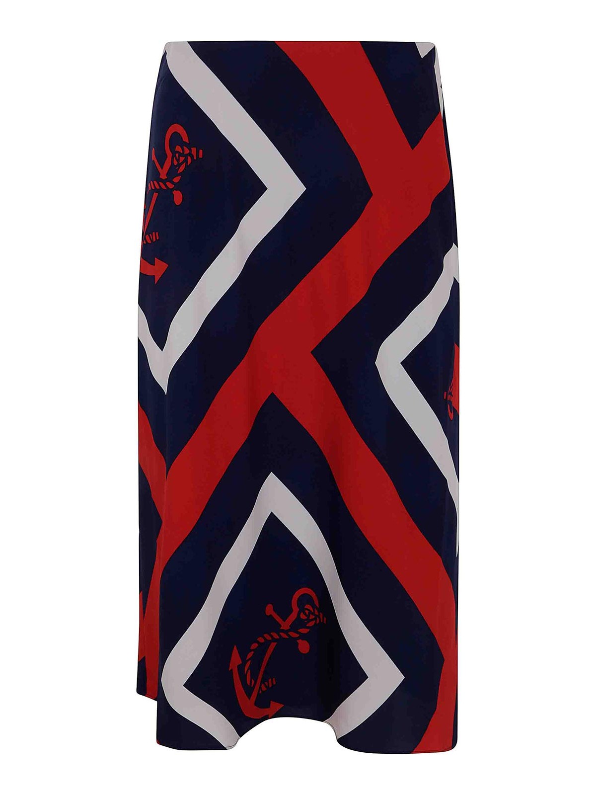 Ralph Lauren Sharae Mid A Line Skirt In Blue