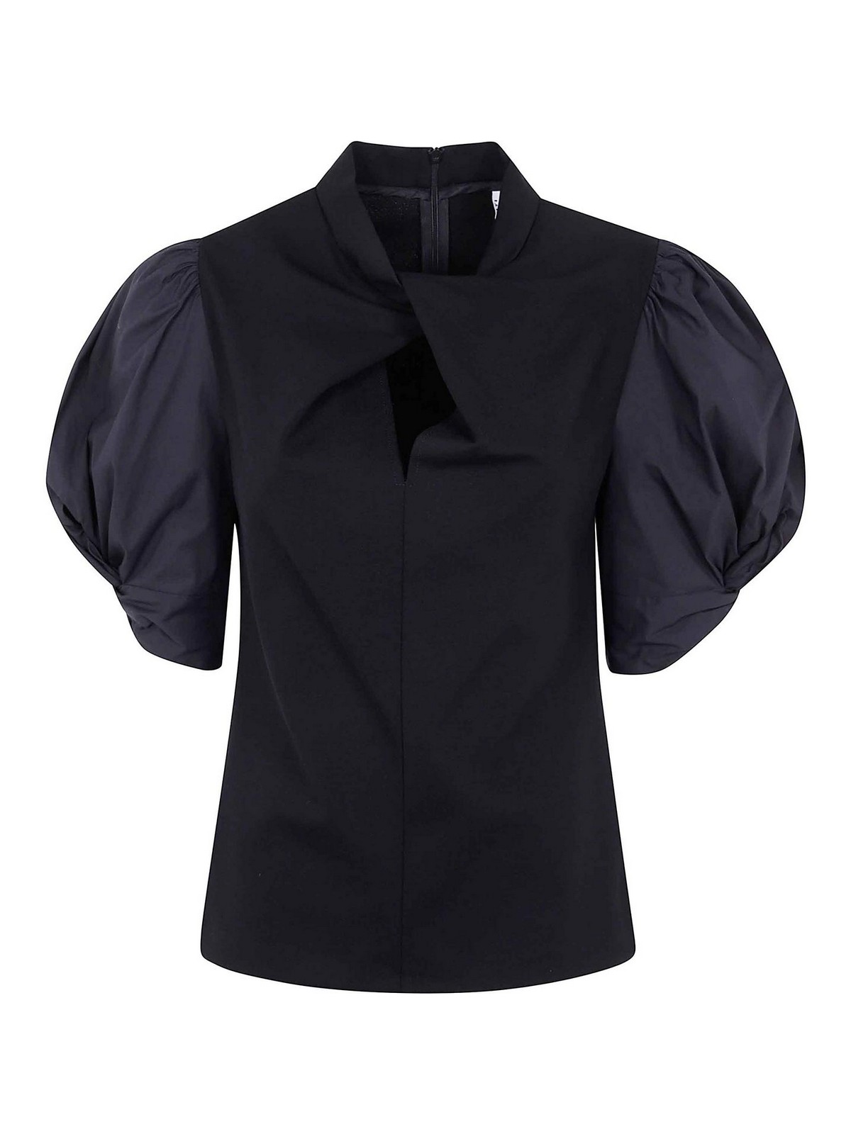 Liviana Conti Cotton Blouse In Black