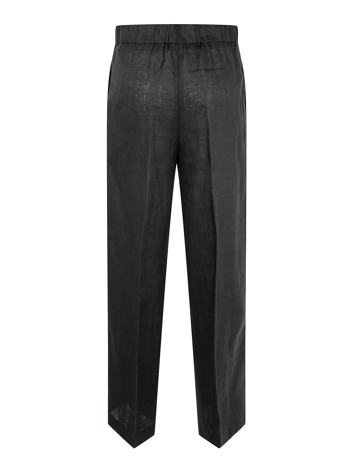 Liviana Conti Elastic Waist Pants In Black