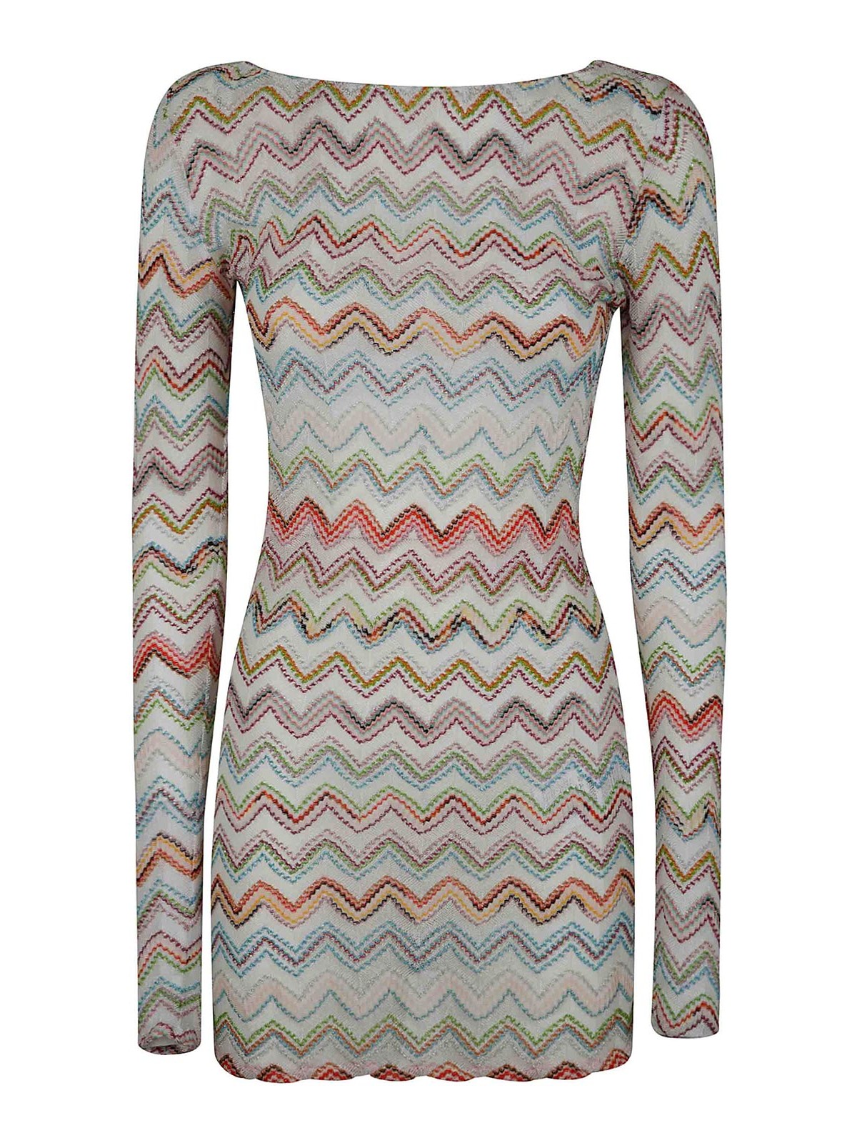 Missoni 3d Lamé Zigzag Dress In Multicolor