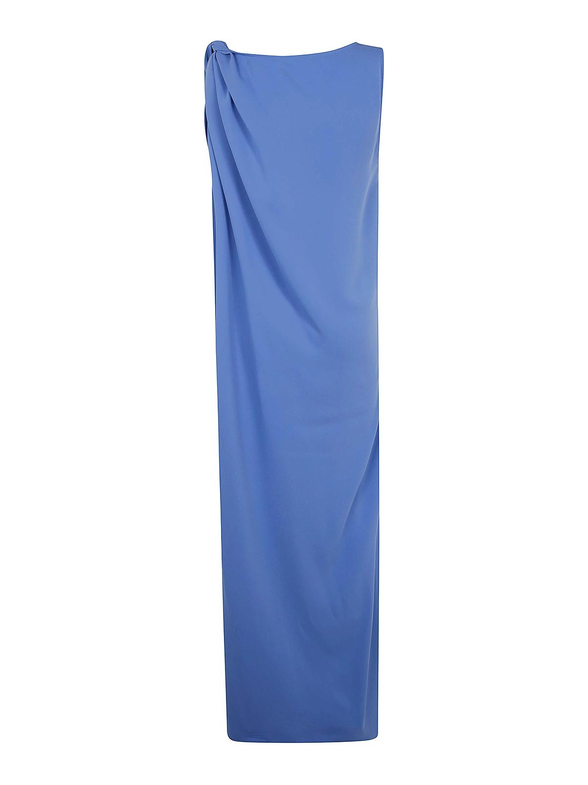 P.a.r.o.s.h Parosh Knot Shoulder Shift Dress In Blue