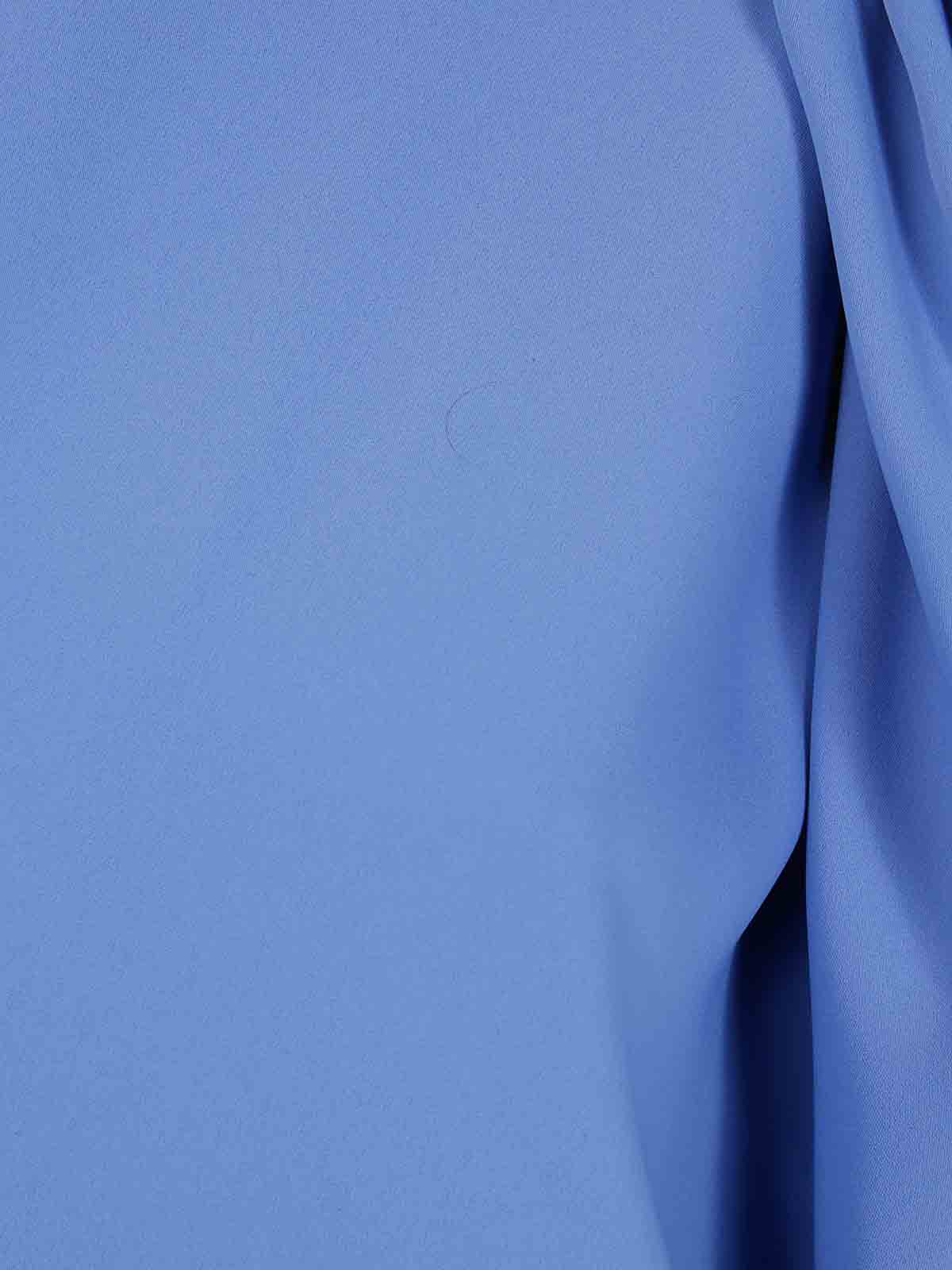 P.a.r.o.s.h Parosh Knot Shoulder Shift Dress In Blue