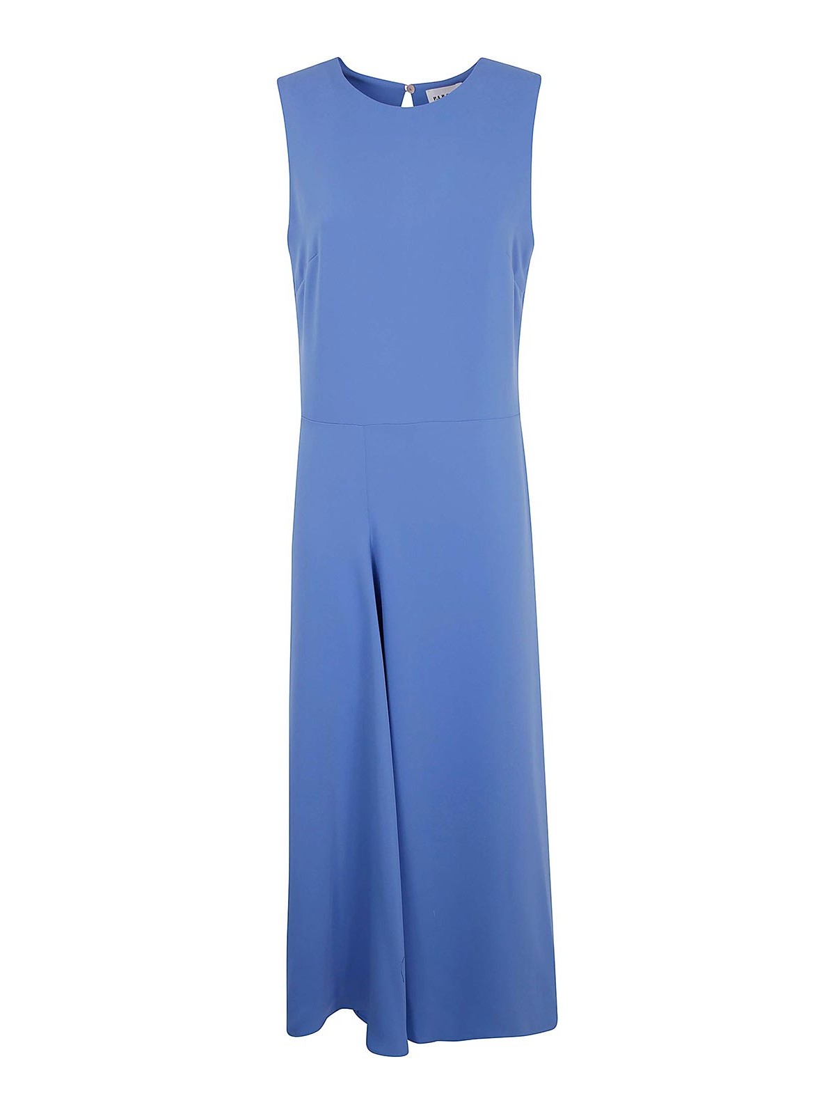P.a.r.o.s.h Parosh Pleat Detail Sleeveless Dress In Blue