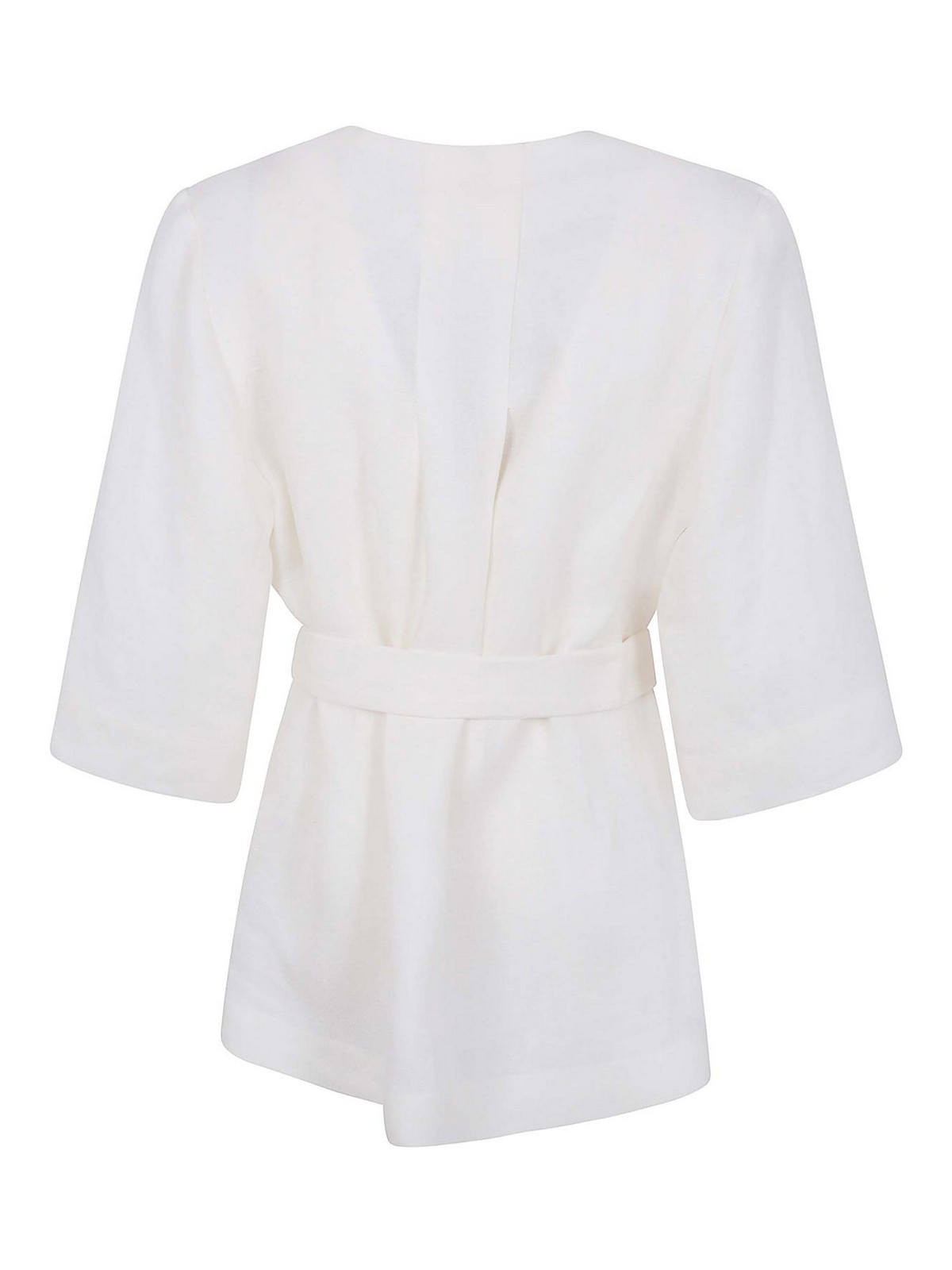 P.a.r.o.s.h Parosh Belted Blouse In White