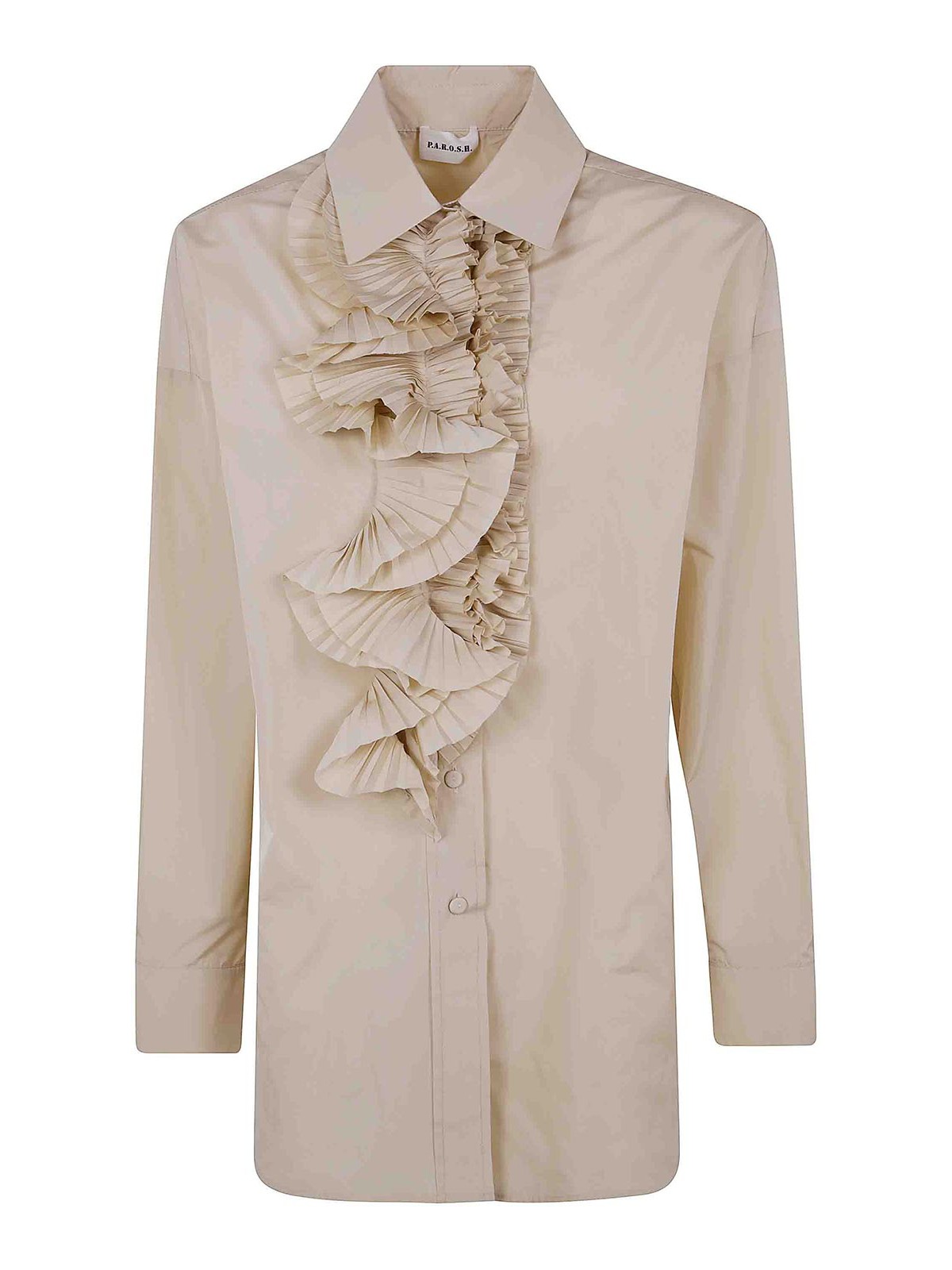 P.A.R.O.S.H CAMISA - COLOR CARNE Y NEUTRAL 