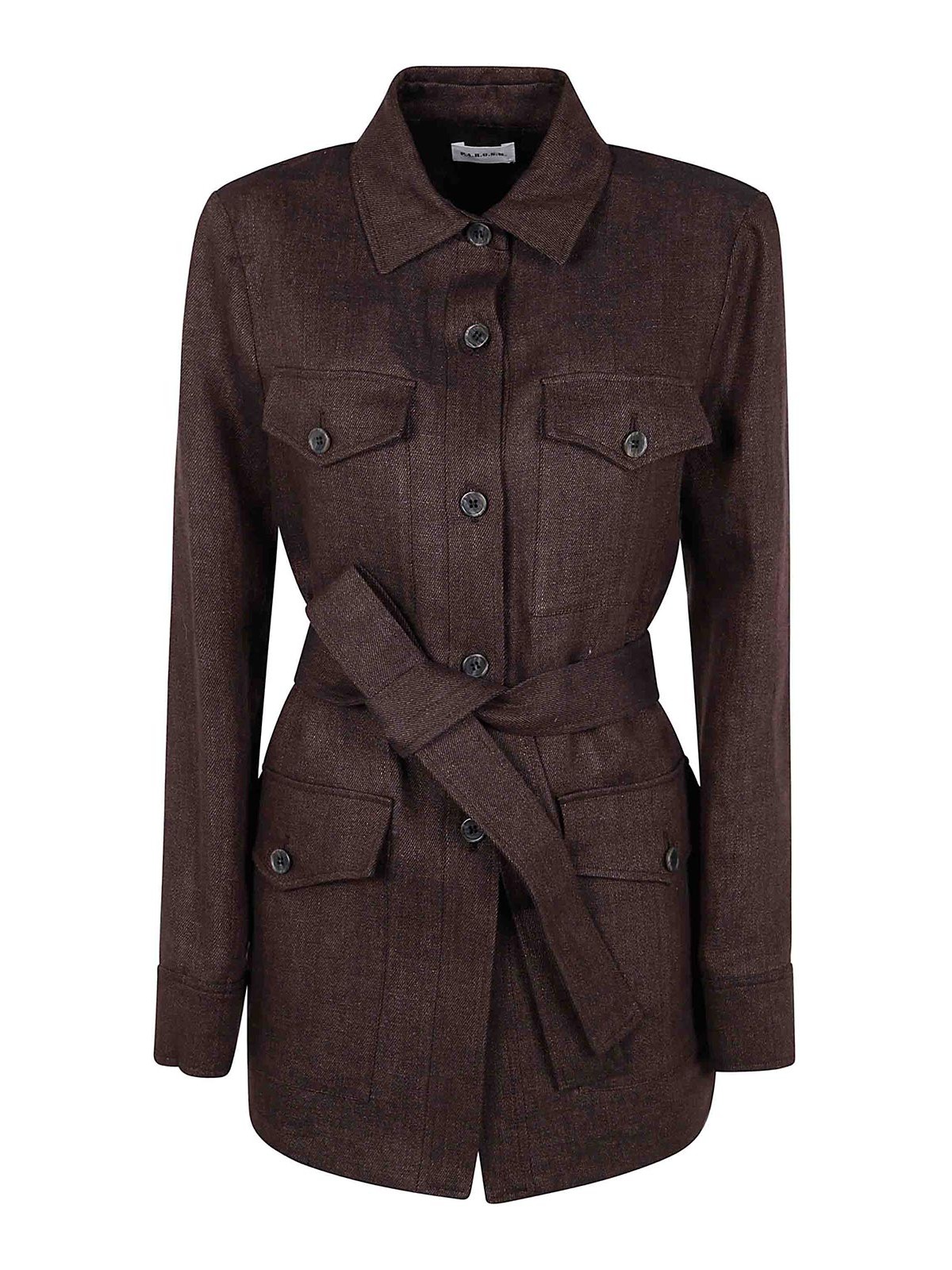 Shop P.a.r.o.s.h Chaqueta Casual - Marrón In Brown