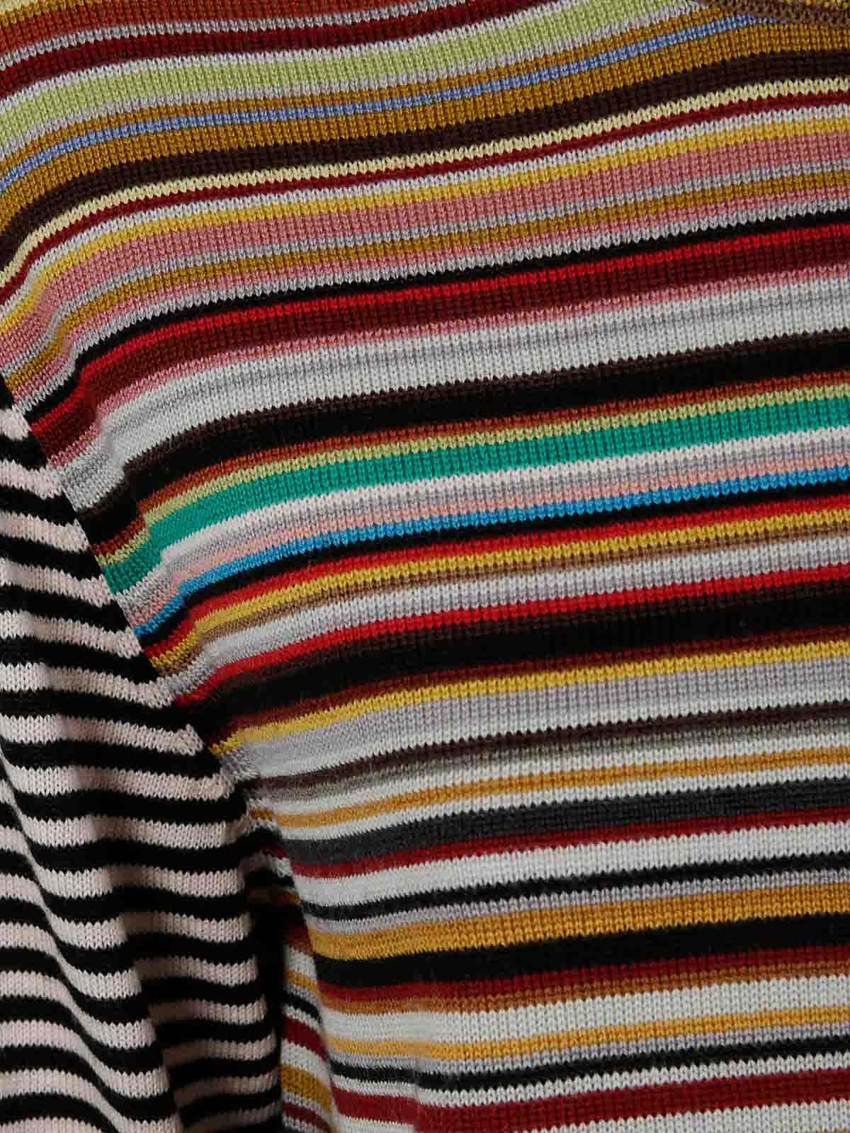 Paul Smith Womens Knitted Sweater Crewneck In Multicolour