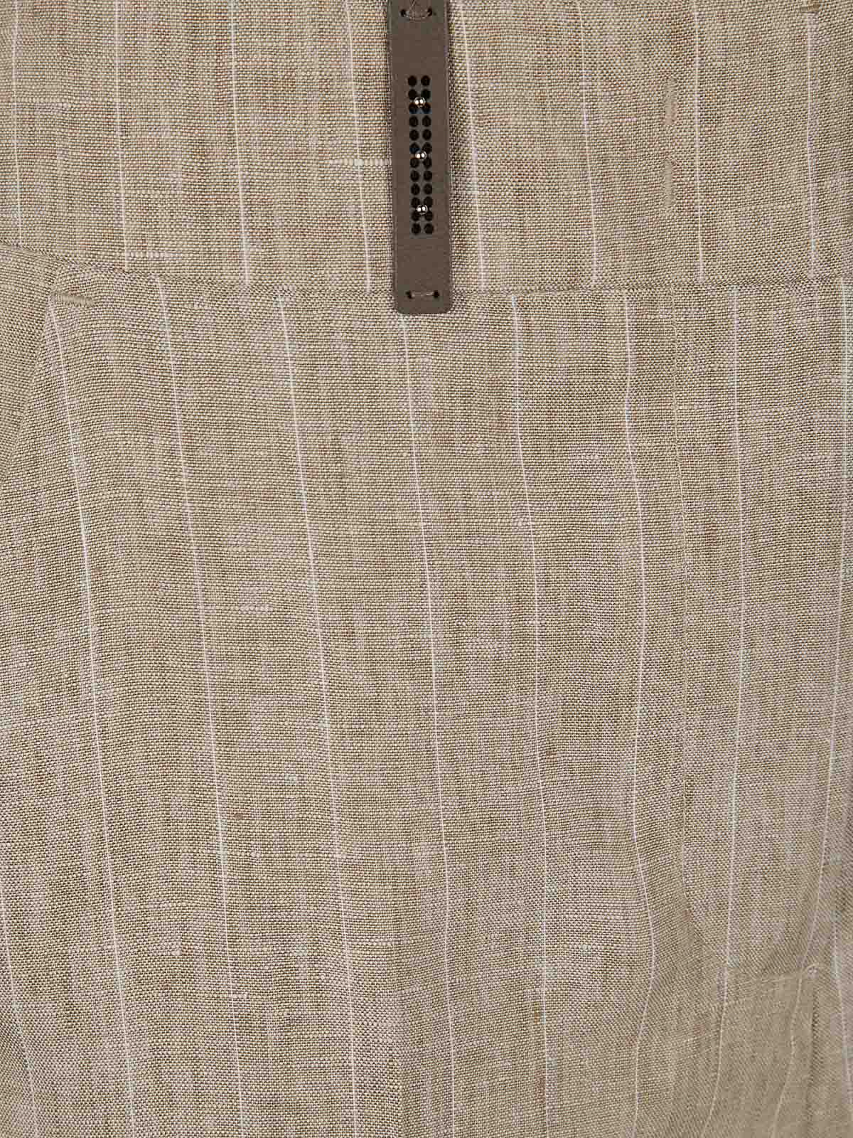 Peserico Pinstripe-pattern Trousers In Nude & Neutrals