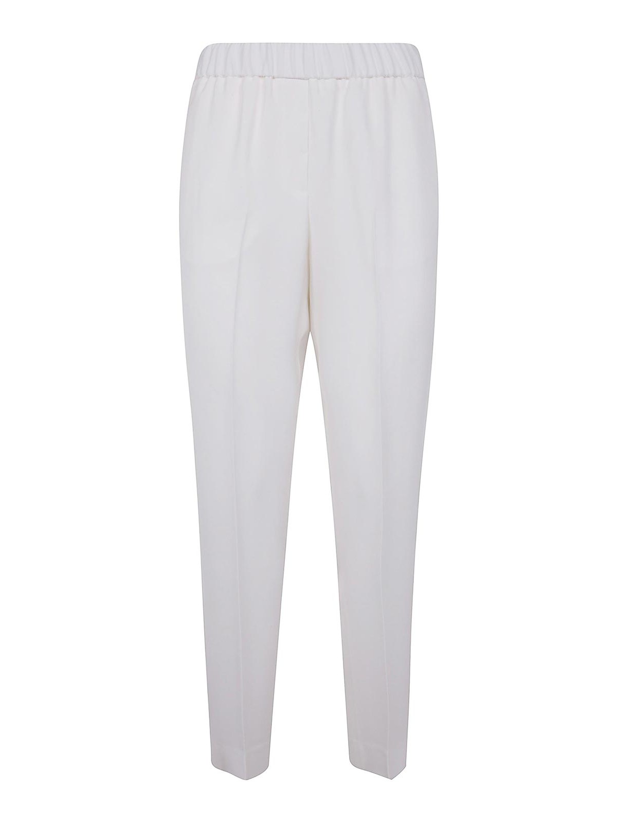 Peserico Viscose Cady Stretch Trousers In White