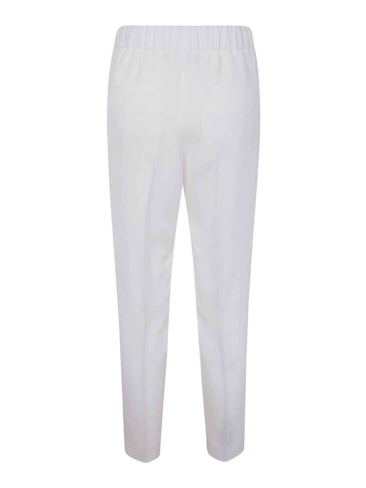 Peserico Viscose Cady Stretch Trousers In White