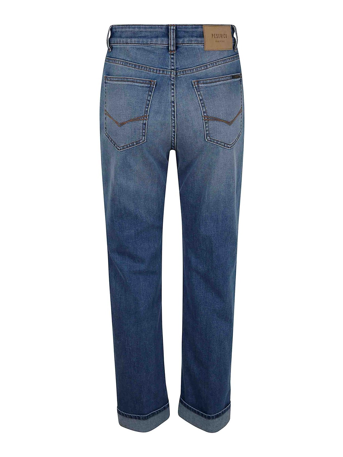 Peserico Comfort Light Denim Trousers In Blue