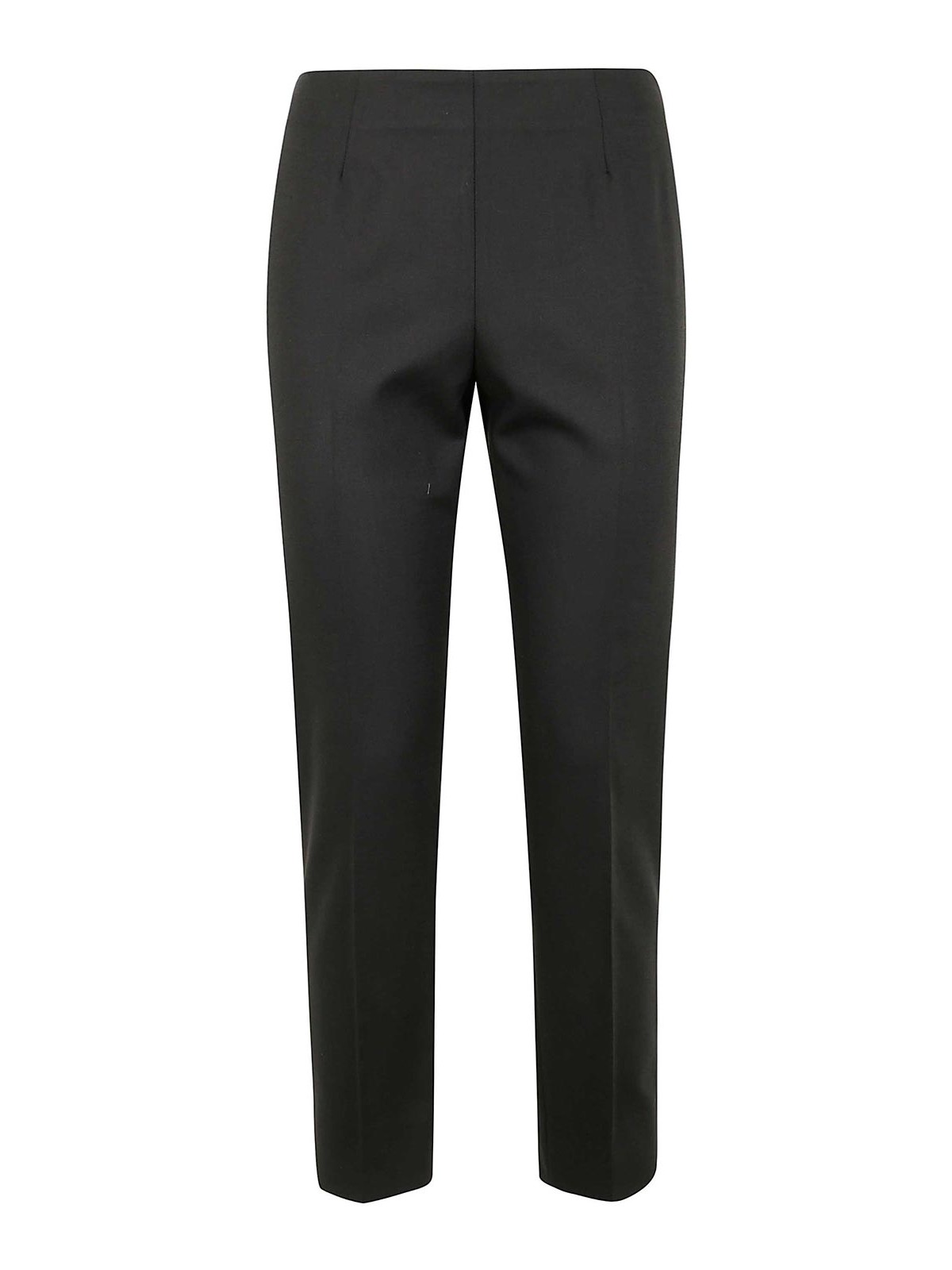 Peserico Cotton Viscose Stretch Trousers In Black