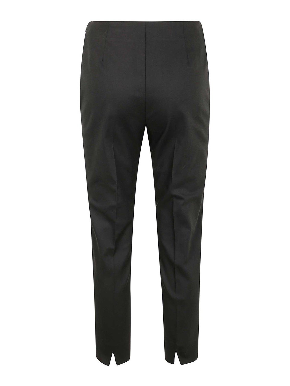 Peserico Cotton Viscose Stretch Trousers In Black