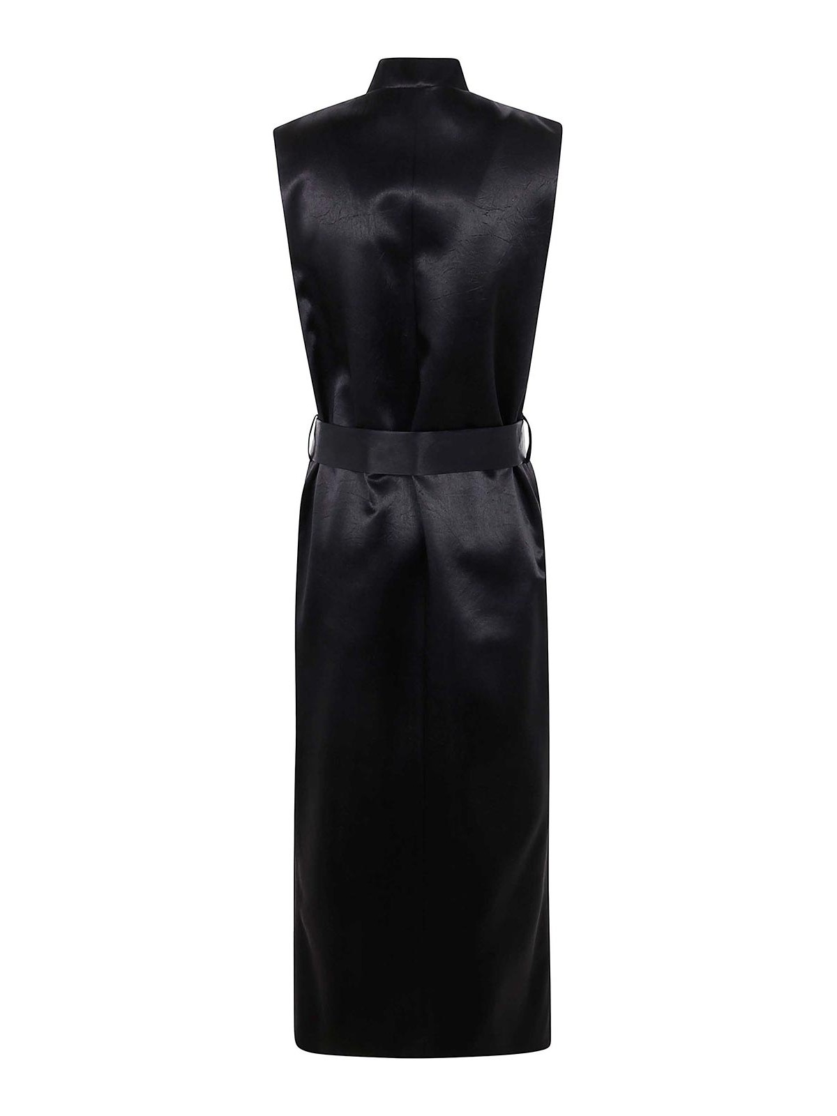Philosophy Di Lorenzo Serafini Satin Sleeveless Dress In Black
