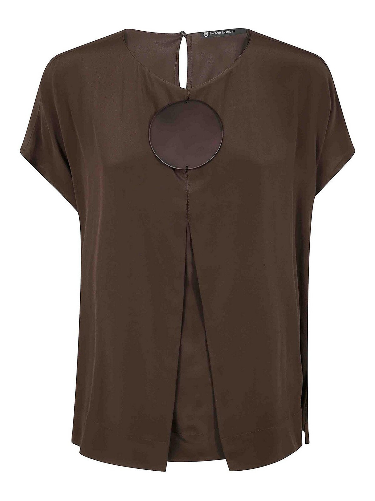 Pierantonio Gaspari Silk Blouse In Brown