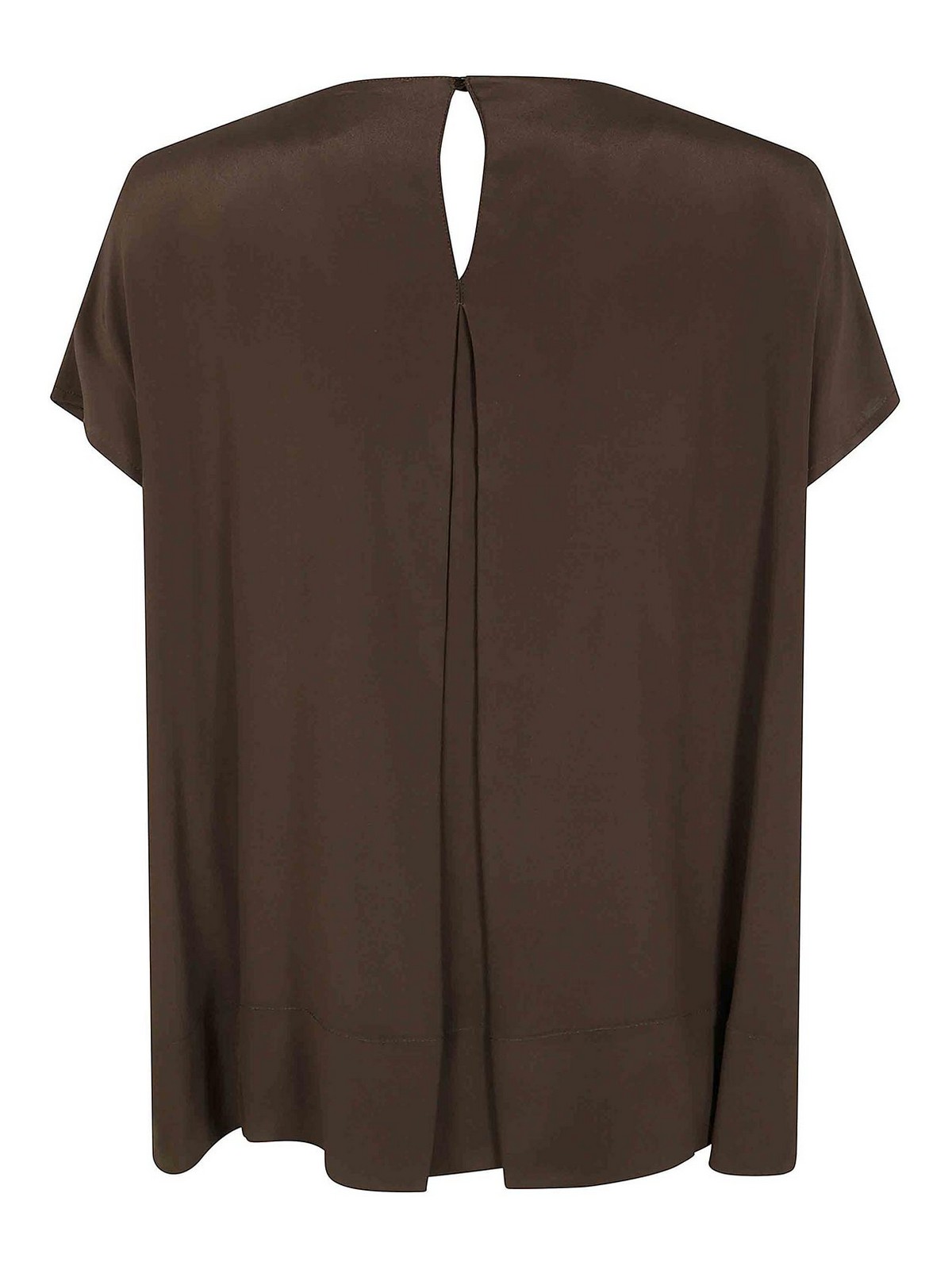 Pierantonio Gaspari Silk Blouse In Brown