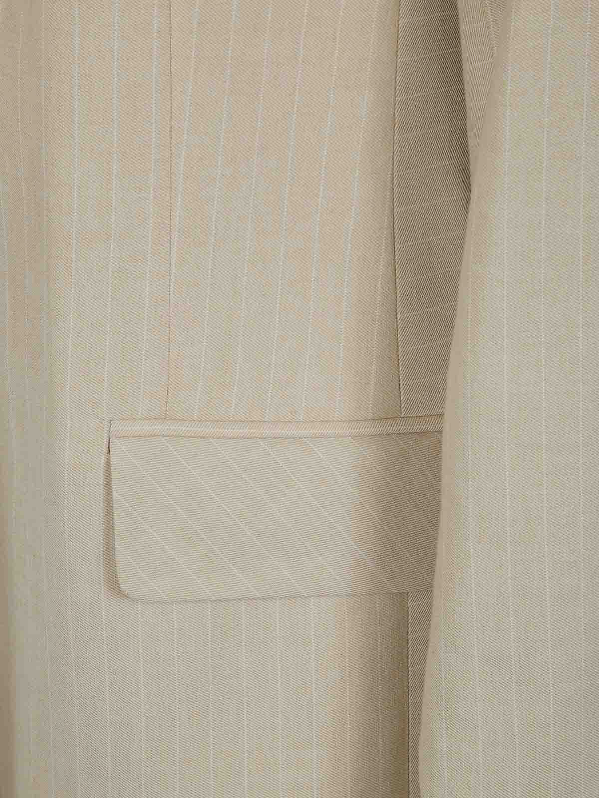 Ps By Paul Smith Ps Paul Smith Single Breasted Striped Blazer In Orange