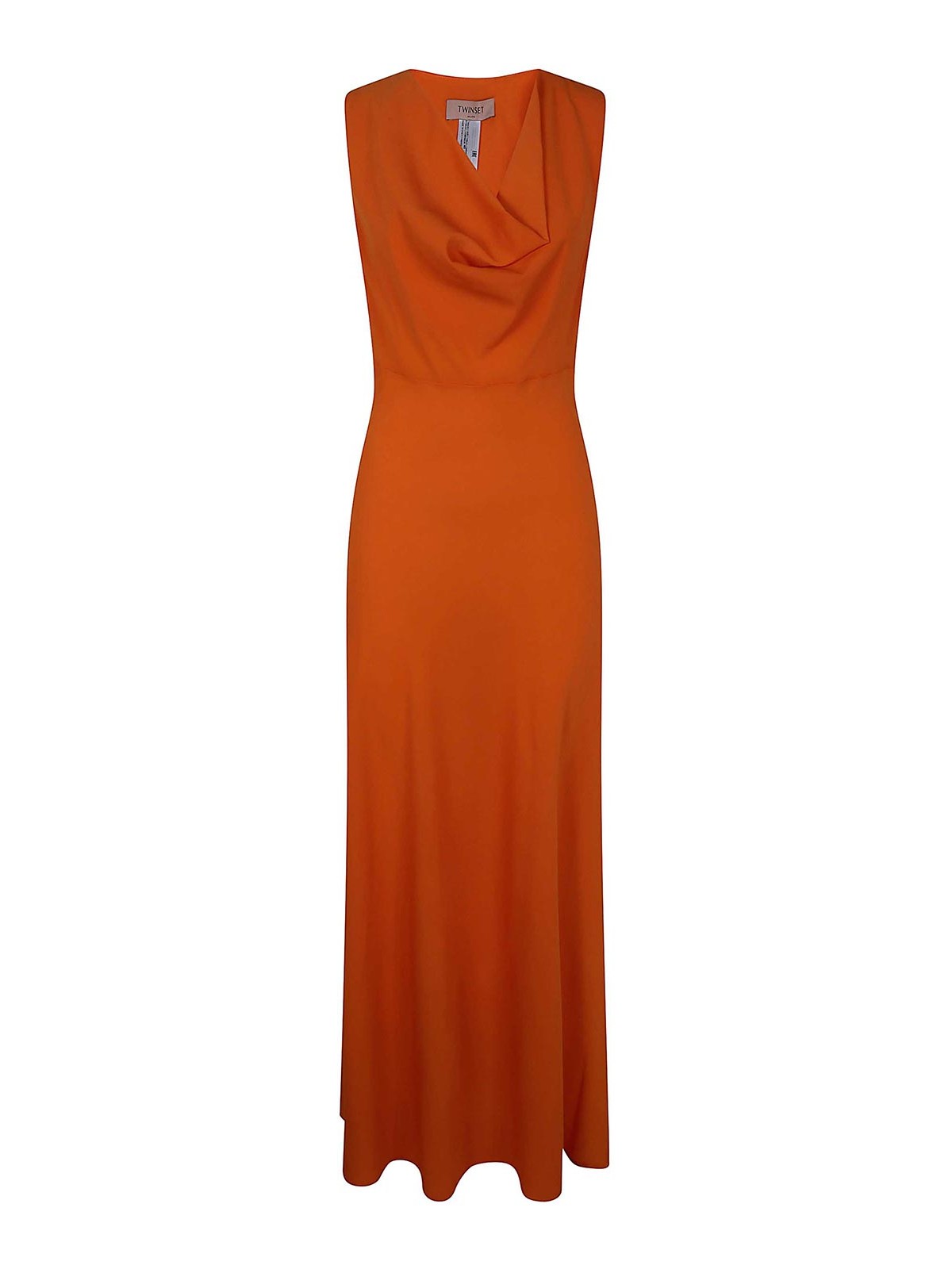 Shop Twinset Vestido Midi - Naranja In Orange