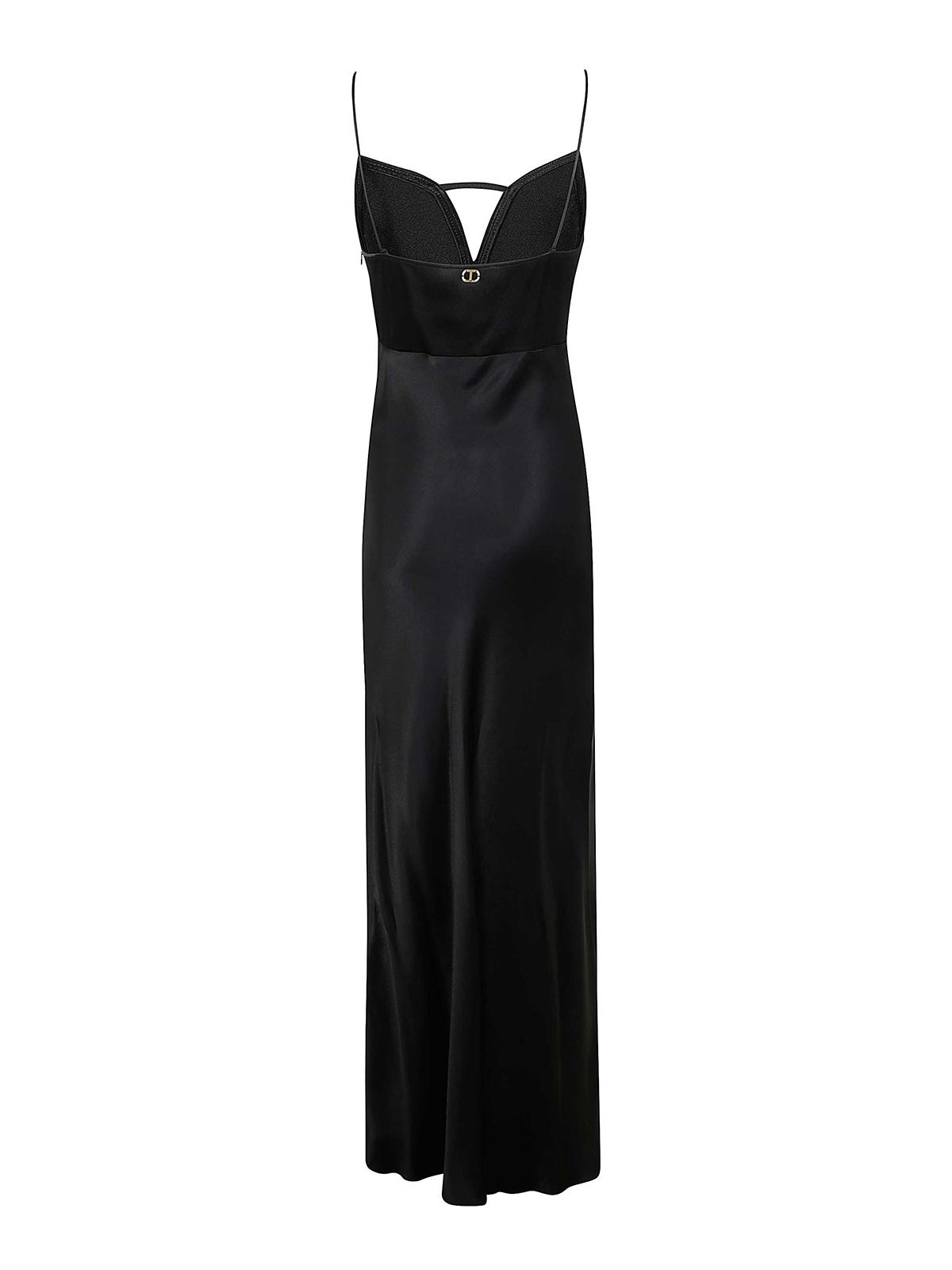Shop Twinset Long Dress In Black