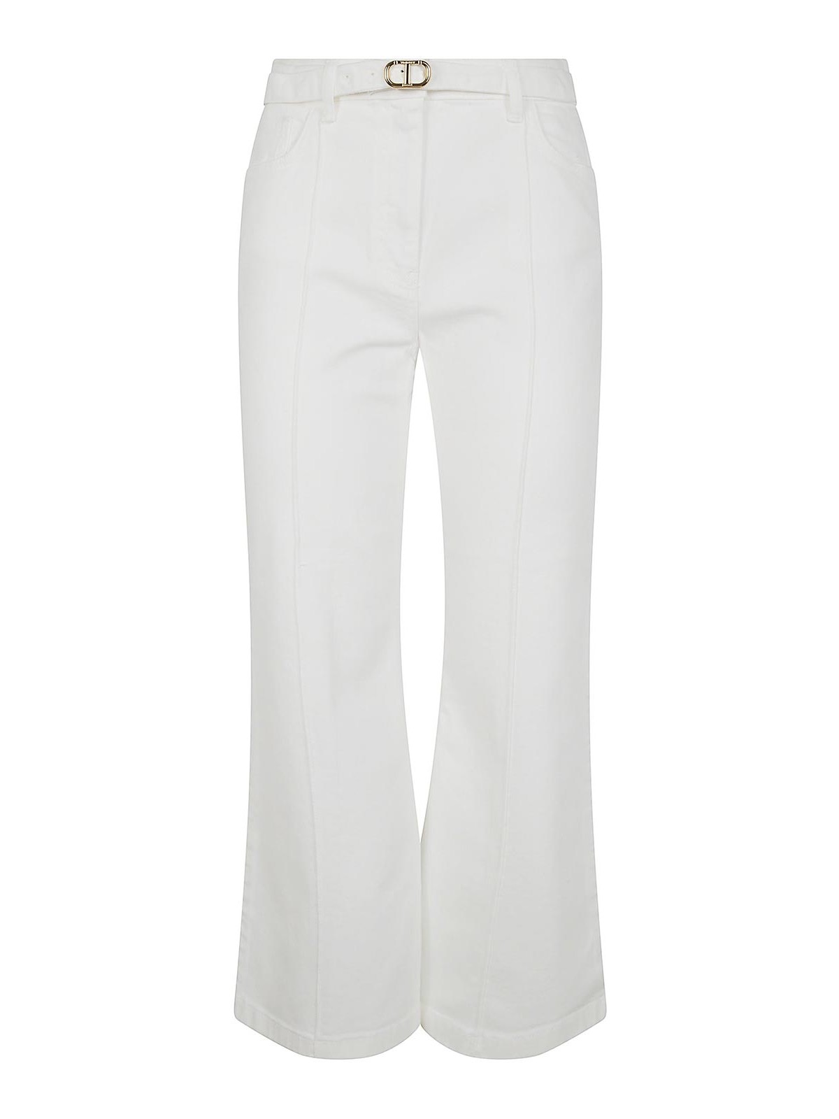 Shop Twinset Vaqueros Rectos - Blanco In White