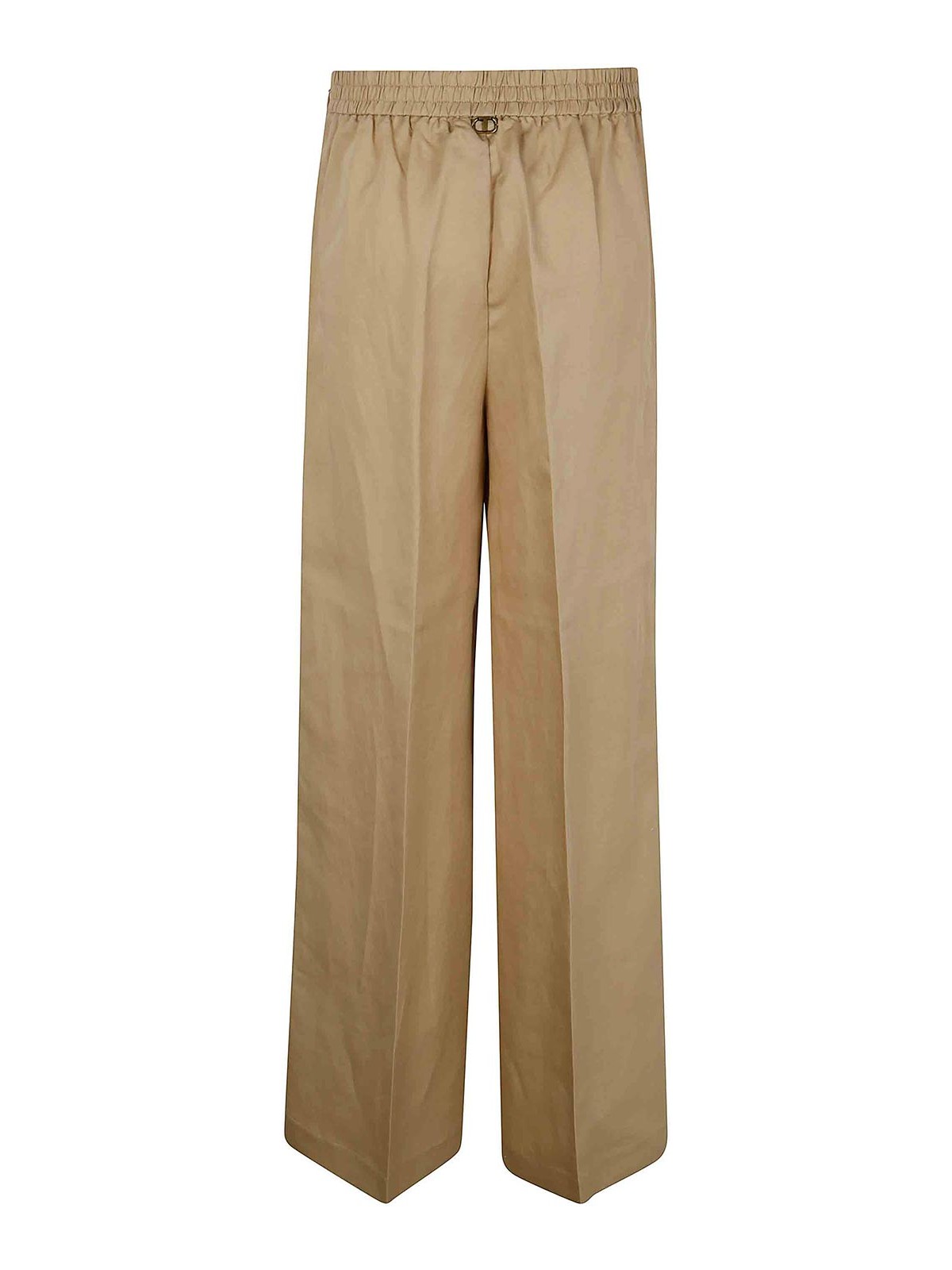 Shop Twinset Wide Leg Trousers In Brown