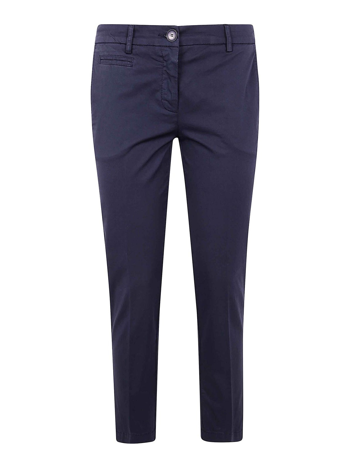 Twinset Twin-set Regular Trousers In Blue