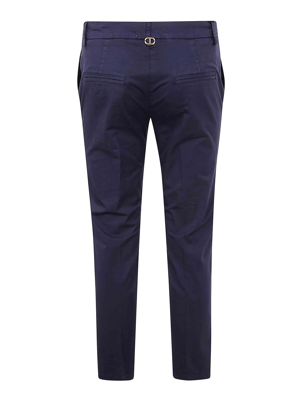 Twinset Twin-set Regular Trousers In Blue