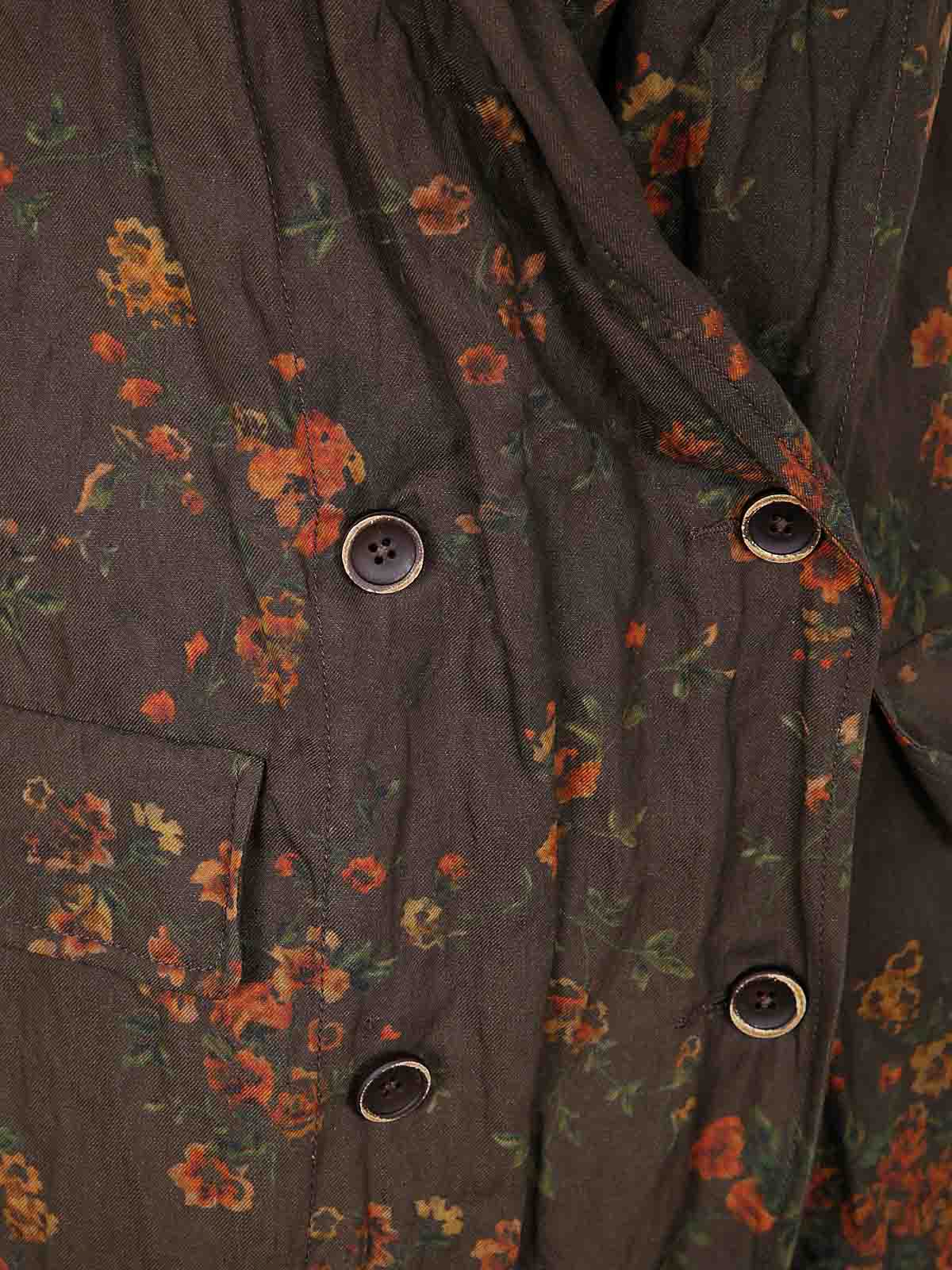 Uma Wang Double-breasted Coat In Brown