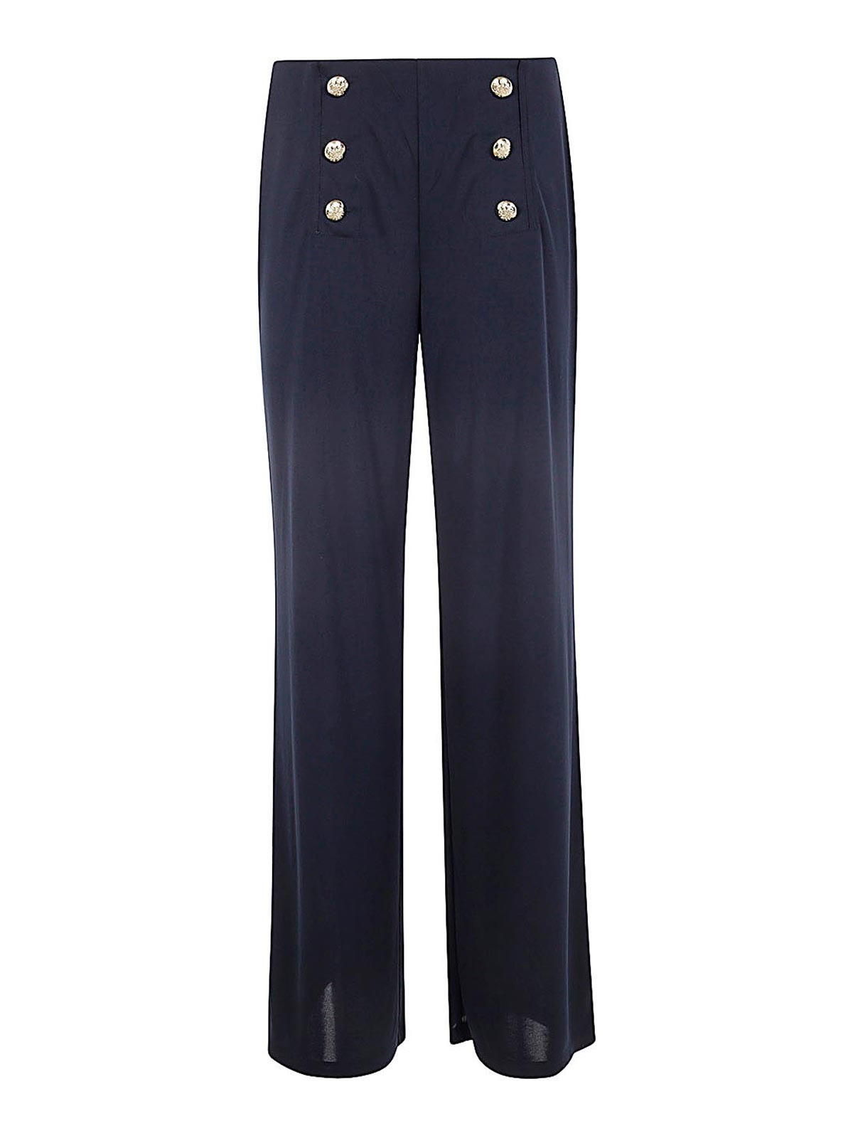 Ralph Lauren Stretch Jersey Wide-leg Pants In Blue