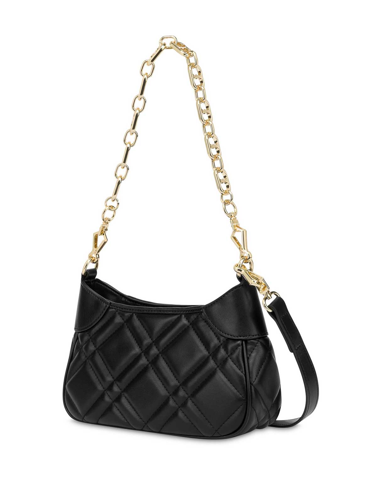 Love Moschino Small Hobo Bag Sweet Studs In Black