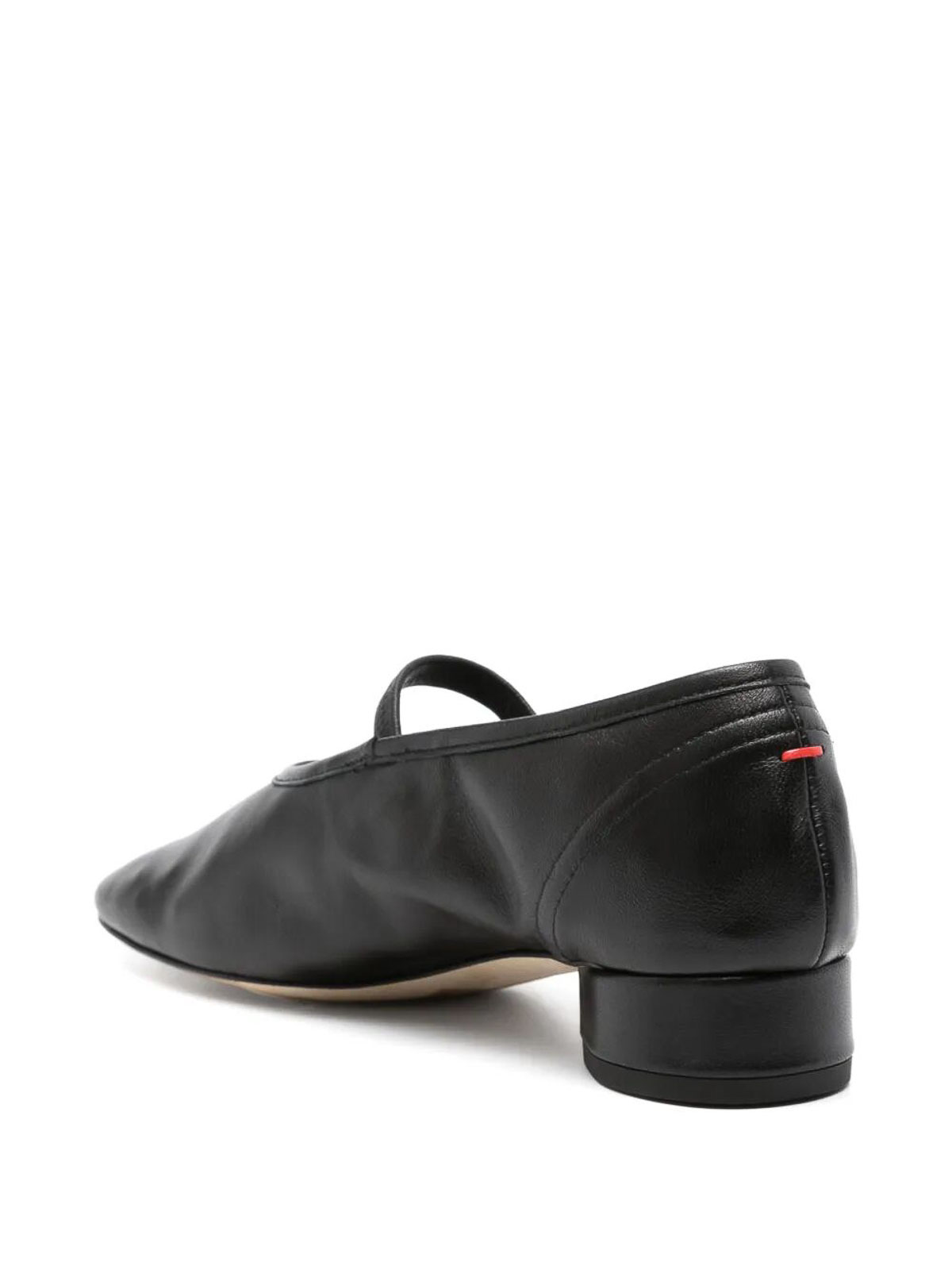 Aeyde Womens Pippa Block-heel Leather Ballet Flats Blac In Black