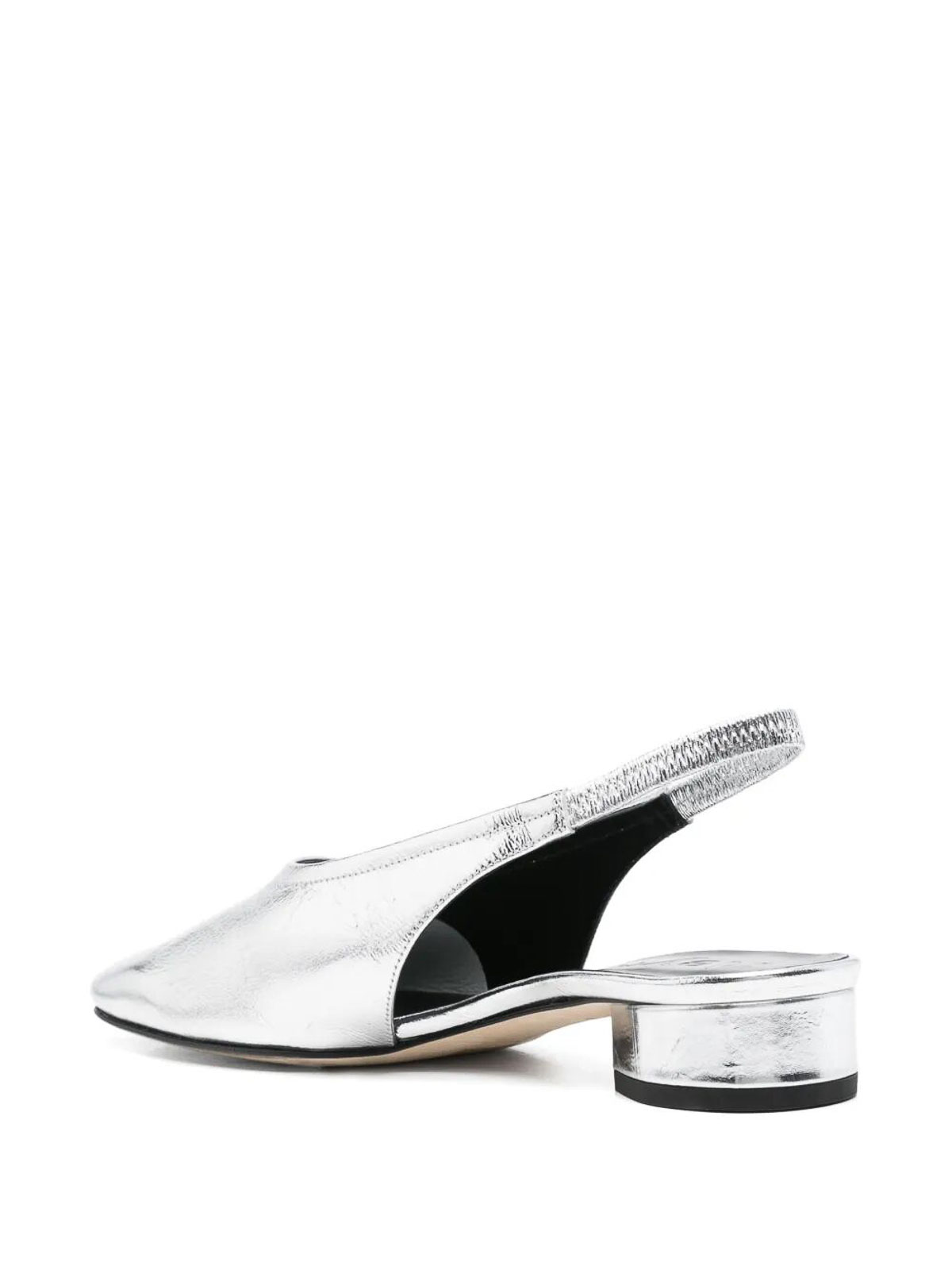 Aeyde Leather Silver Sandals In Silver