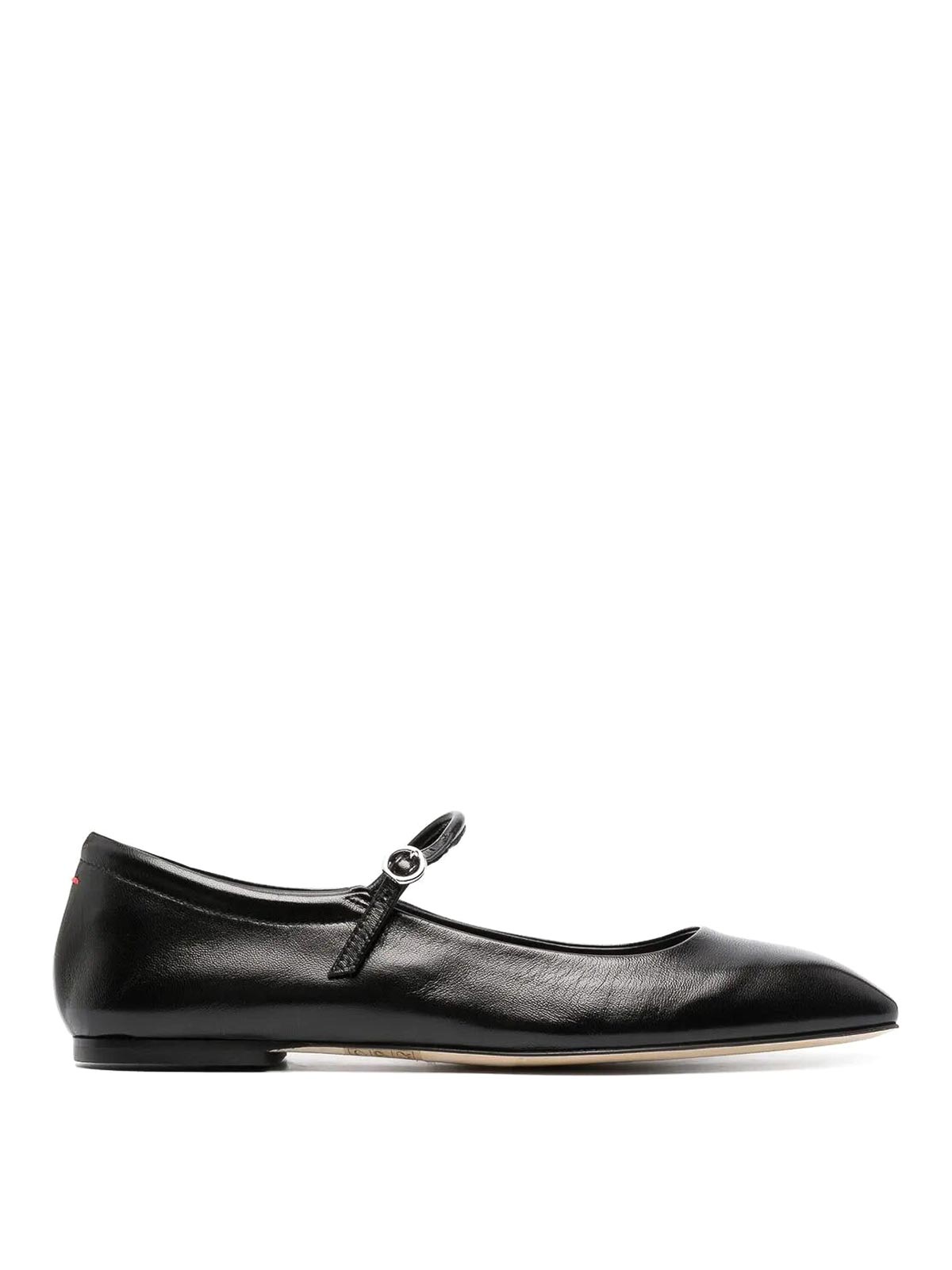 Aeyde Uma Nappa Leather Ballet Flats In Black