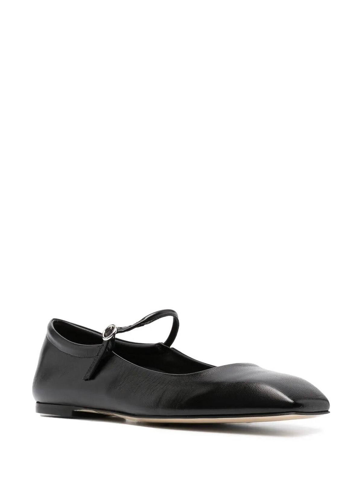 Aeyde Uma Nappa Leather Ballet Flats In Black