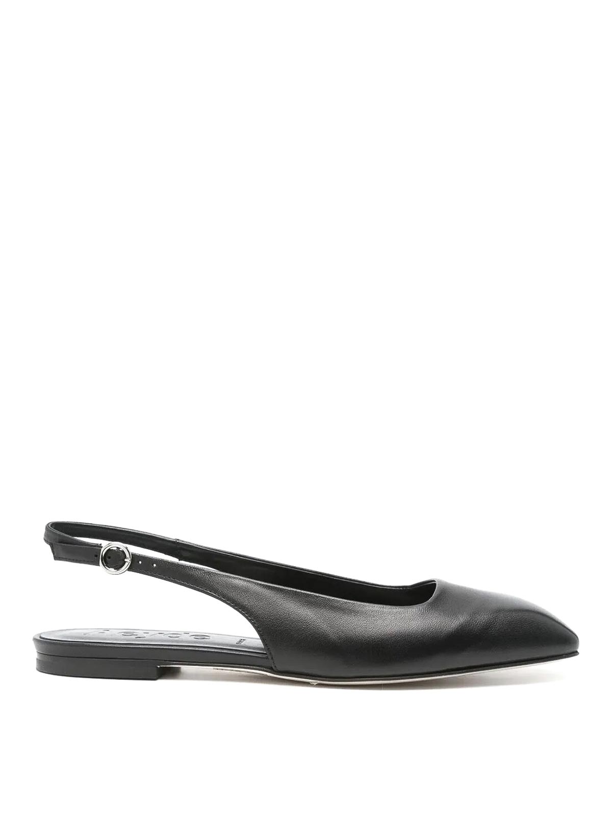 Aeyde 10mm Geraldine Napa Slingback Flats In Black
