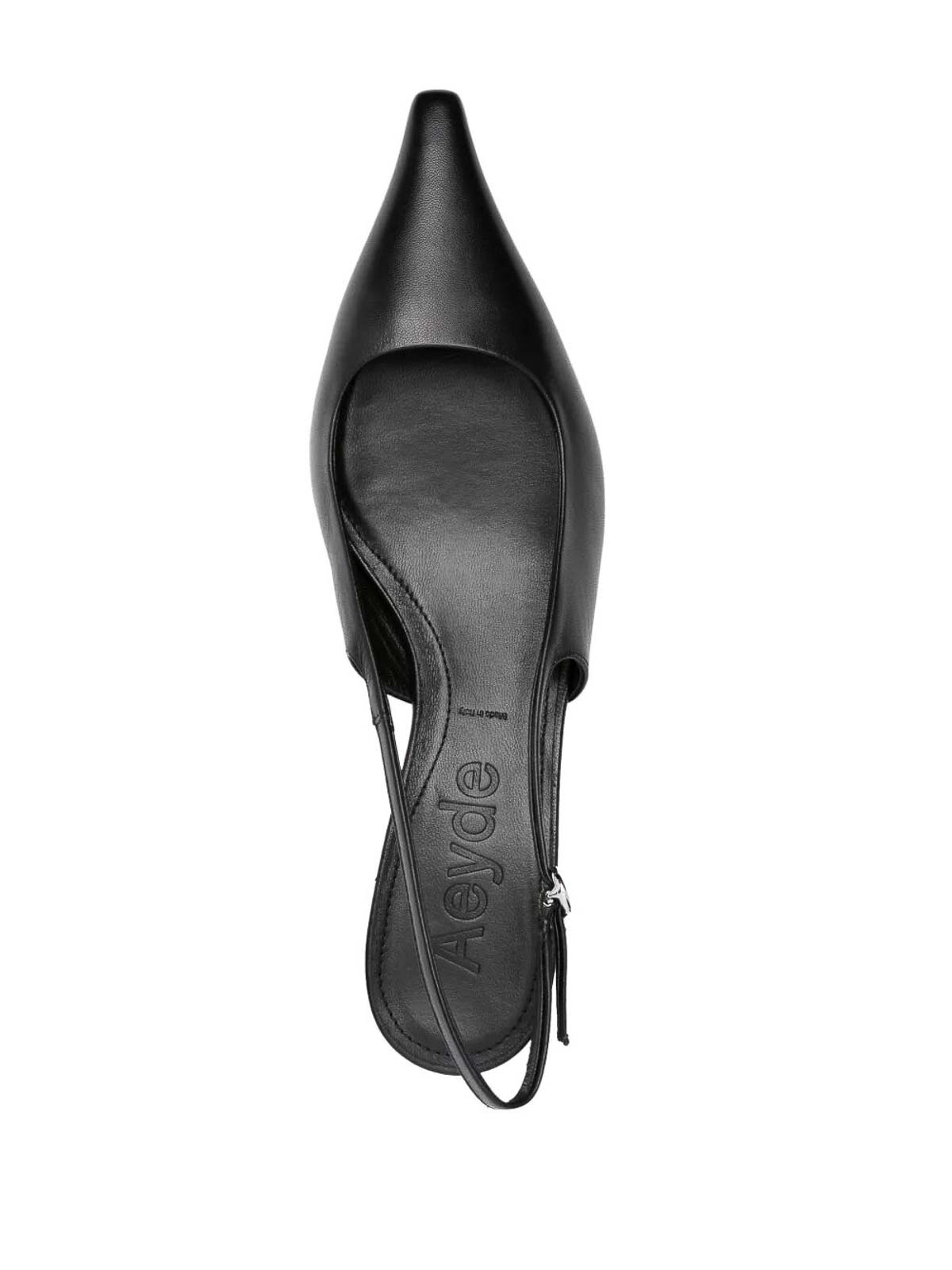 Aeyde Catrina Leather Kitten-heel Slingback Pumps In Black