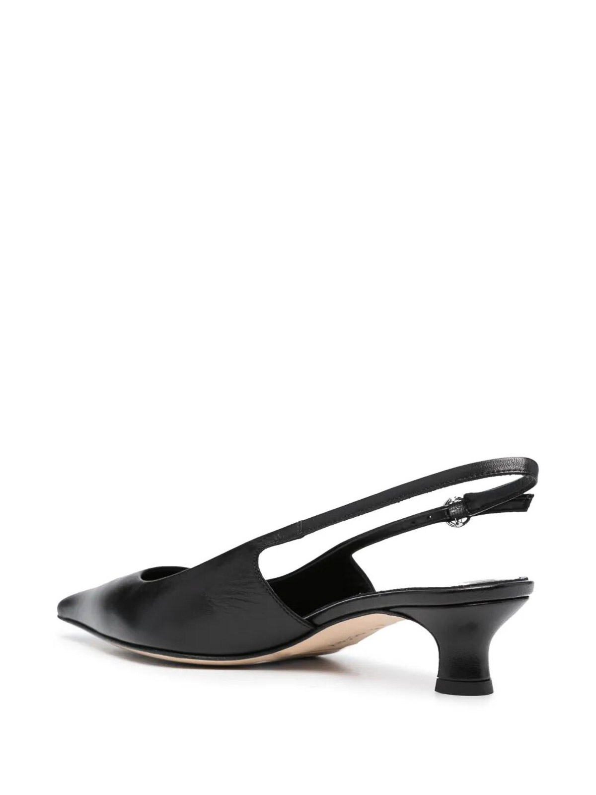 Aeyde Catrina Leather Kitten-heel Slingback Pumps In Black