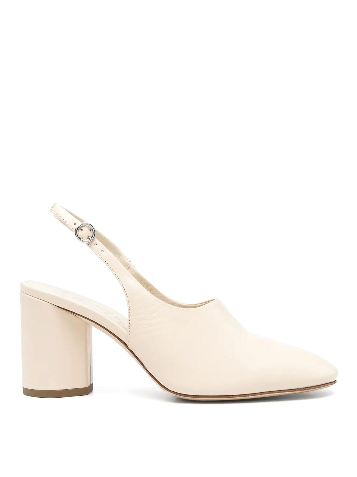 Aeyde Jamila Nappa Leather Creamy In Nude & Neutrals